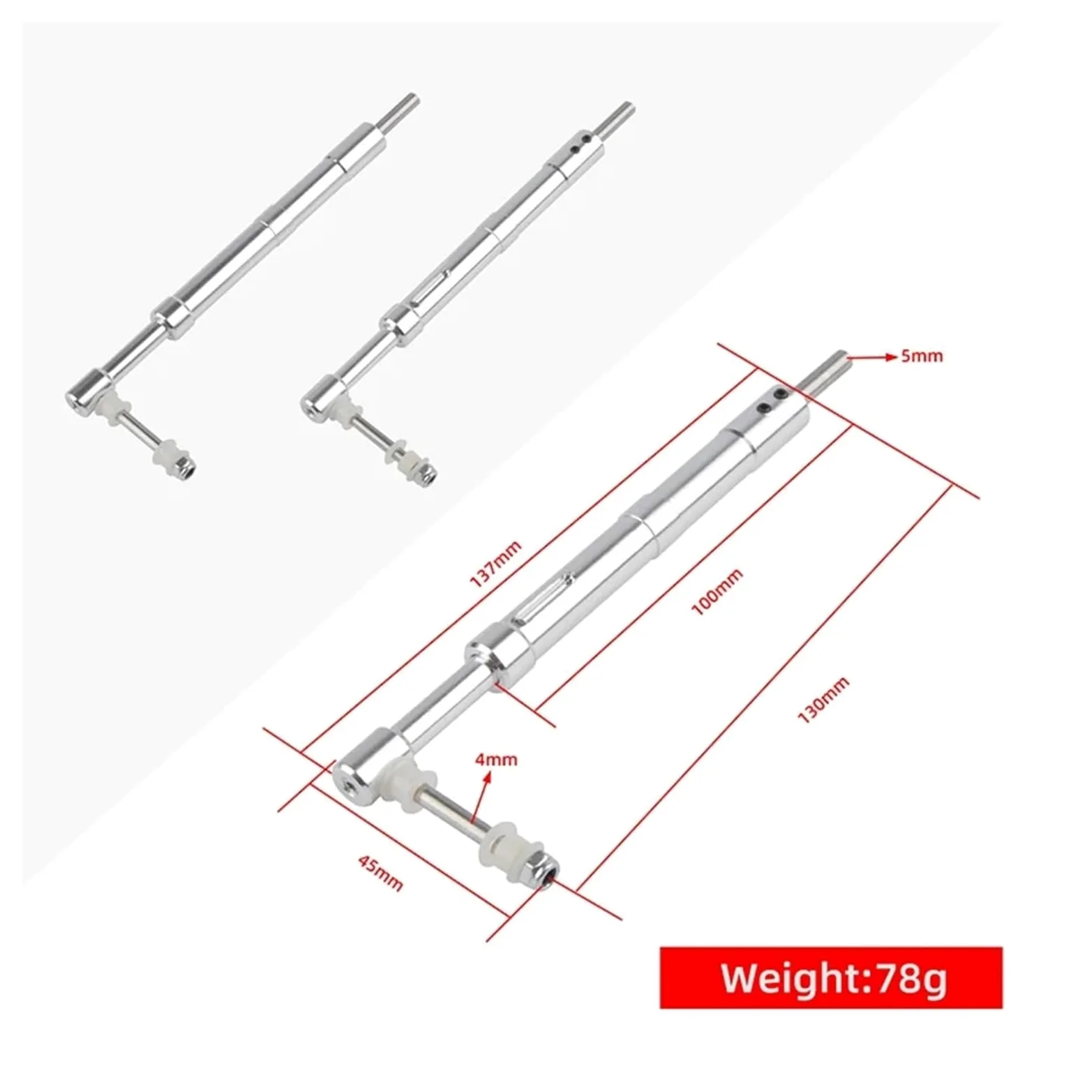 Gamba Ammortizzante In Metallo Da 130 Mm, Da 4 A 6 Kg, For Aereo Drone RC | 1 paio di ammortizzatori in metallo da 130 mm for drone RC e ala fissa, carico da 4 a 6 kg, smorzamento delle vibrazioni