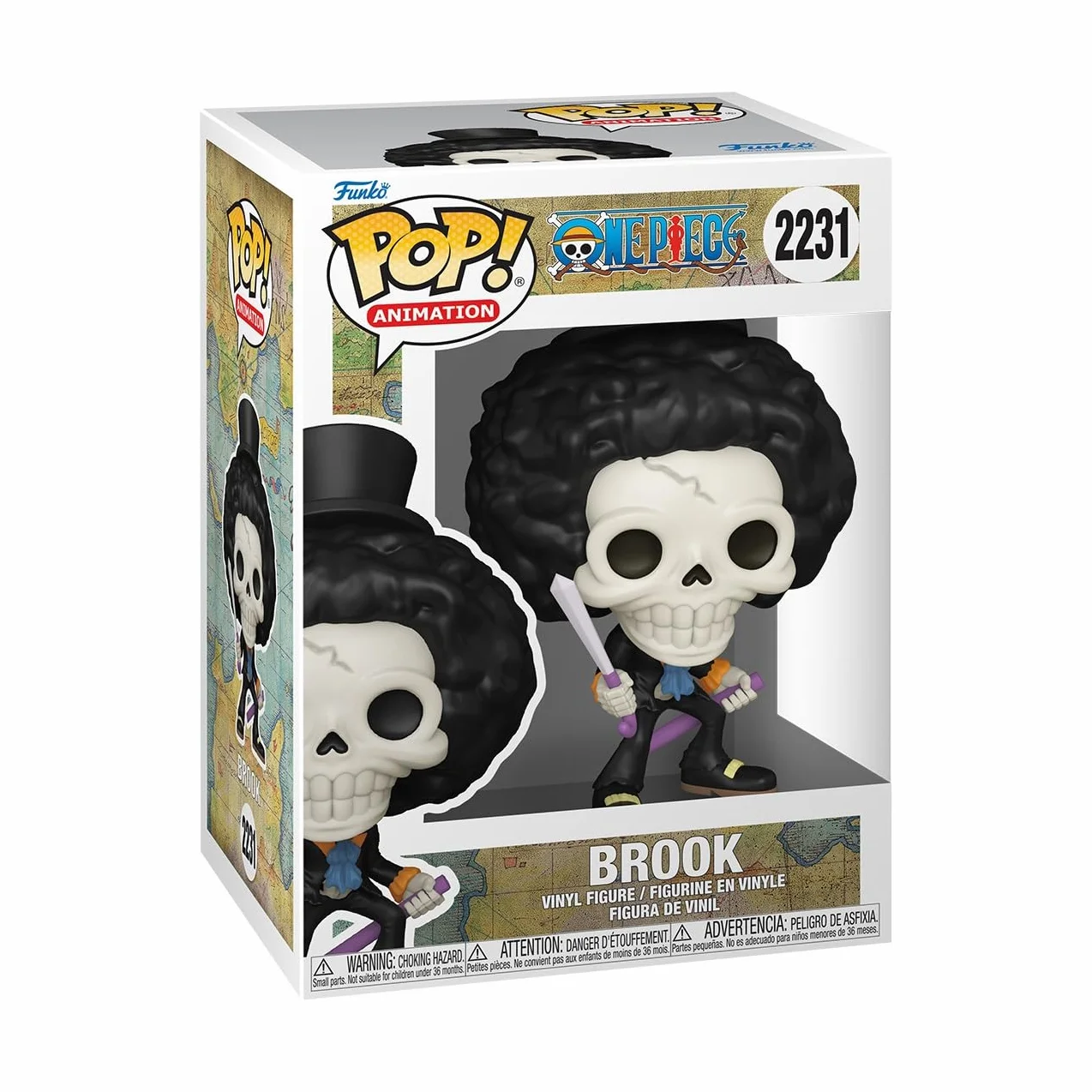 Funko POP! Animation: One Piece - Brook - Figura in vinile da collezione - Idea regalo - Prodotto ufficiale - Giocattoli per bambini e adulti - Modello di figura per collezionisti ed esposizione