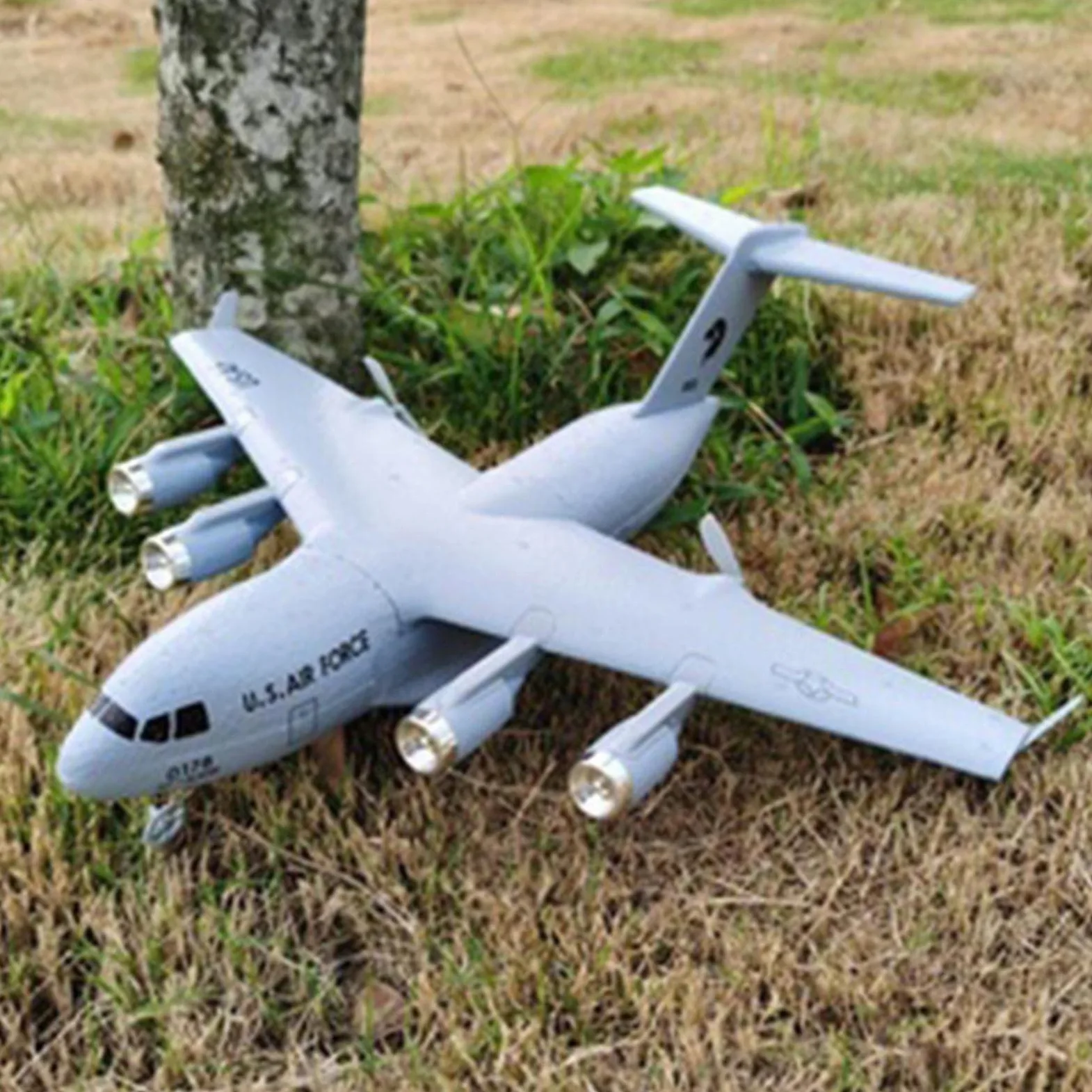 Aereo Radiocomandato RC, Modello di Aereo da Trasporto a 2 Canali, Motori Resistenti, Giocattolo Elettronico, Ideale Come Regalo per Bambini E Ragazzi, Set Standard+Luce