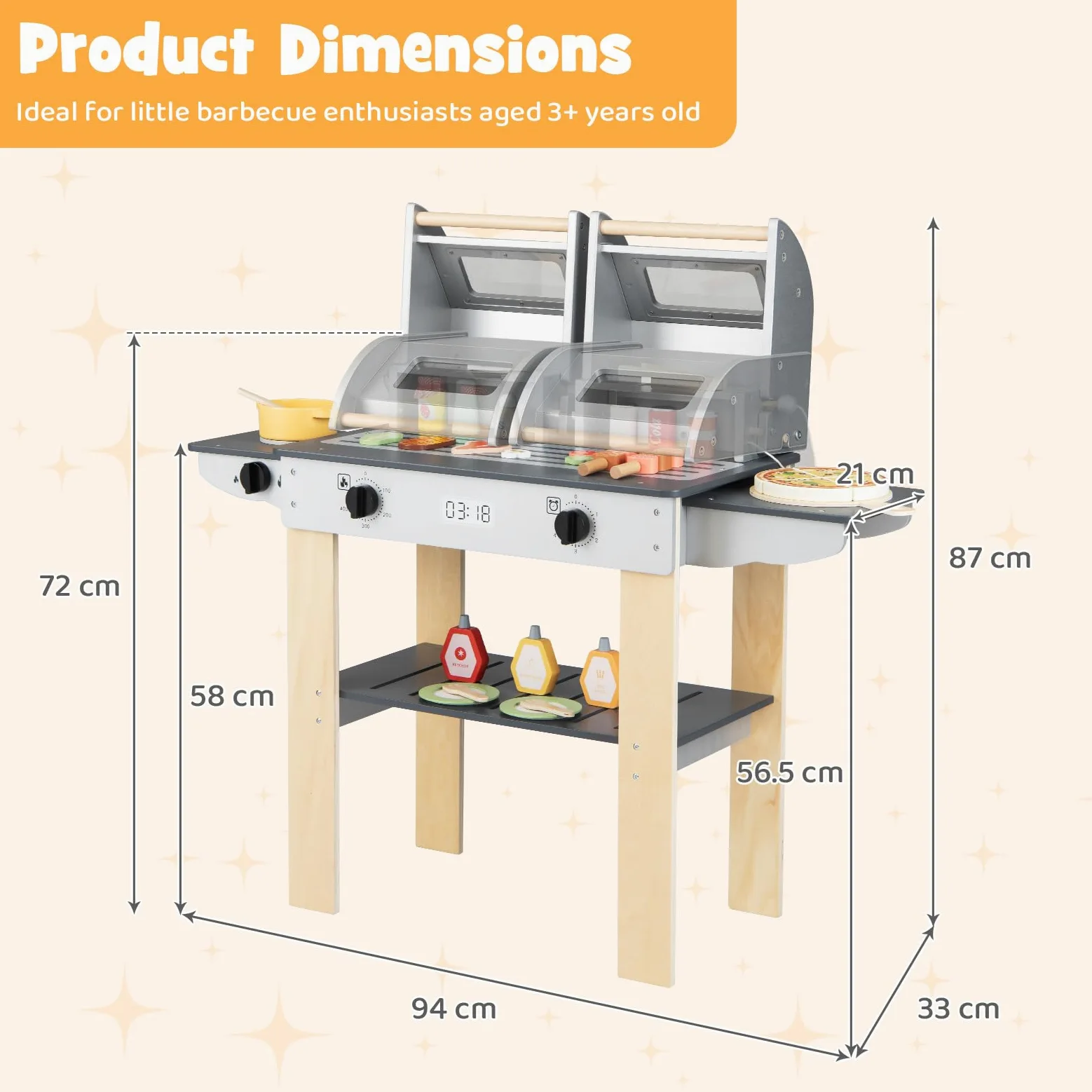 FANTASK Set da cucina per bambini a partire dai 3 anni in su