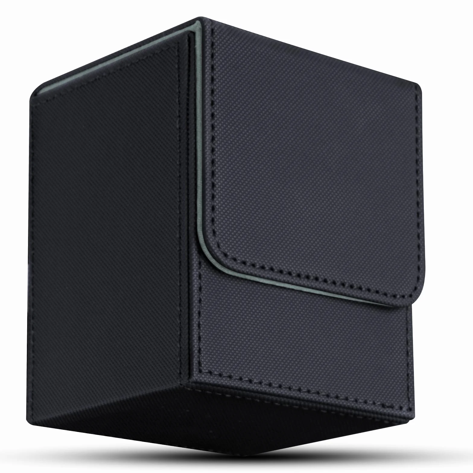 Aolso Deck Box,Magnetic Flip Deck Box Magic con Capacità di 100 Cartes Collezionabili,Scatola Porta Carte per Carte da Collezione MTG,TCG,Yugioh,Commander-Nero/Grigio