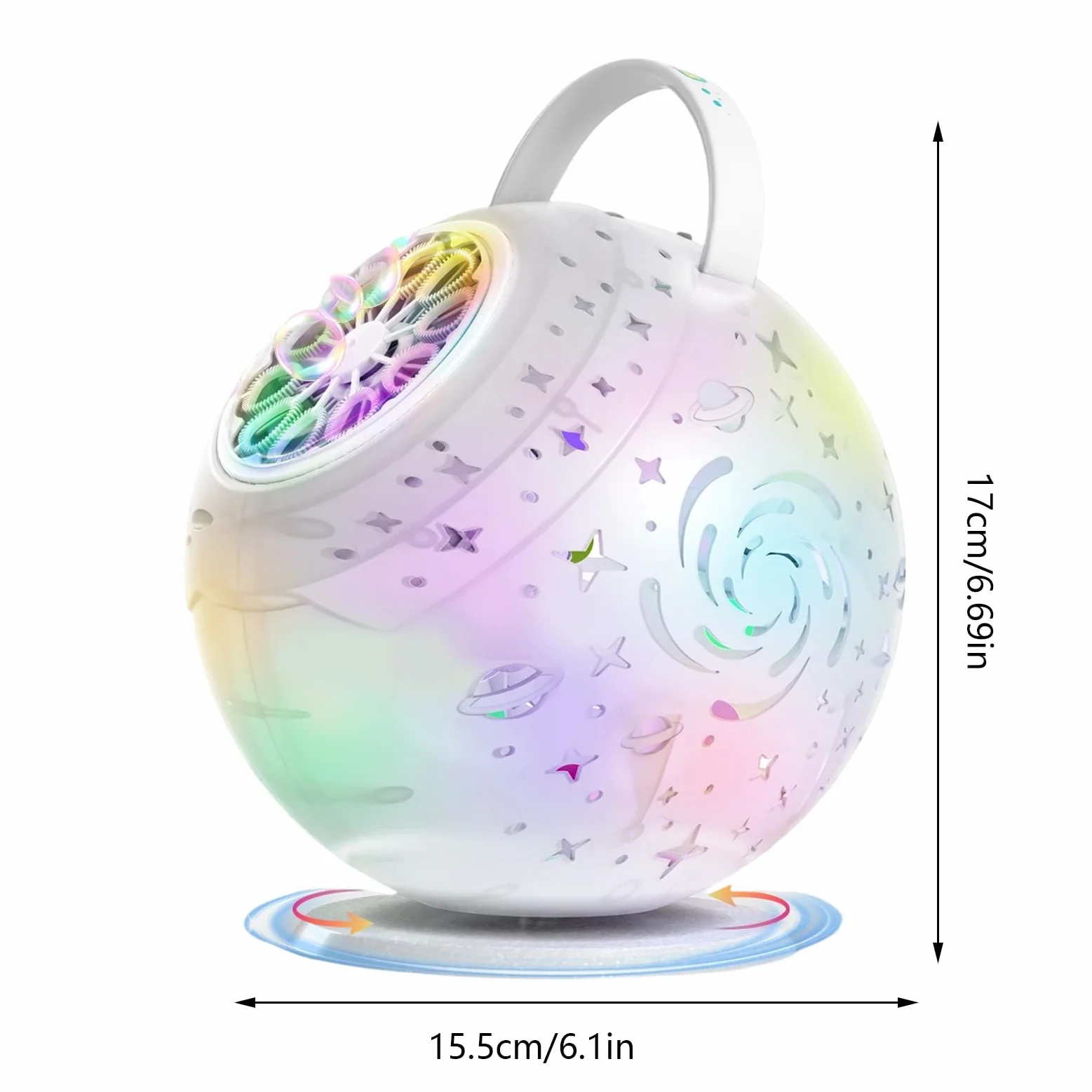 Bolle Girevole a 360° con | Giocattolo a 10 fori per bambini per Matrimonio Compleanno Giardino Esterno Regalo Bambini Ragazzi