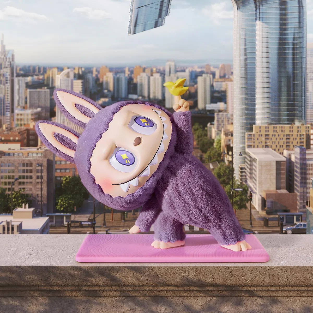 POP MART The Monsters Lazy Yoga, 10 statuine della serie The Monsters Blind Box, figure dal design casuale, giocattoli da collezione, decorazioni per la casa, regali di compleanno per le vacanze, set