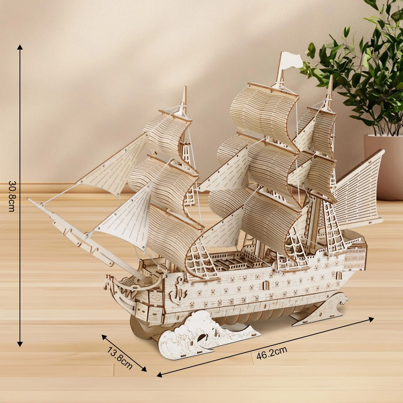Comfoyar Puzzle 3D Veliero, DIY Barche Costruzioni Legno, Modellismo Costruire Adulti, Kit Fai Da Te Creativo Modellini, Decorazioni Casa e Regali Compleanno Natale San Valentino per Donna Uomo