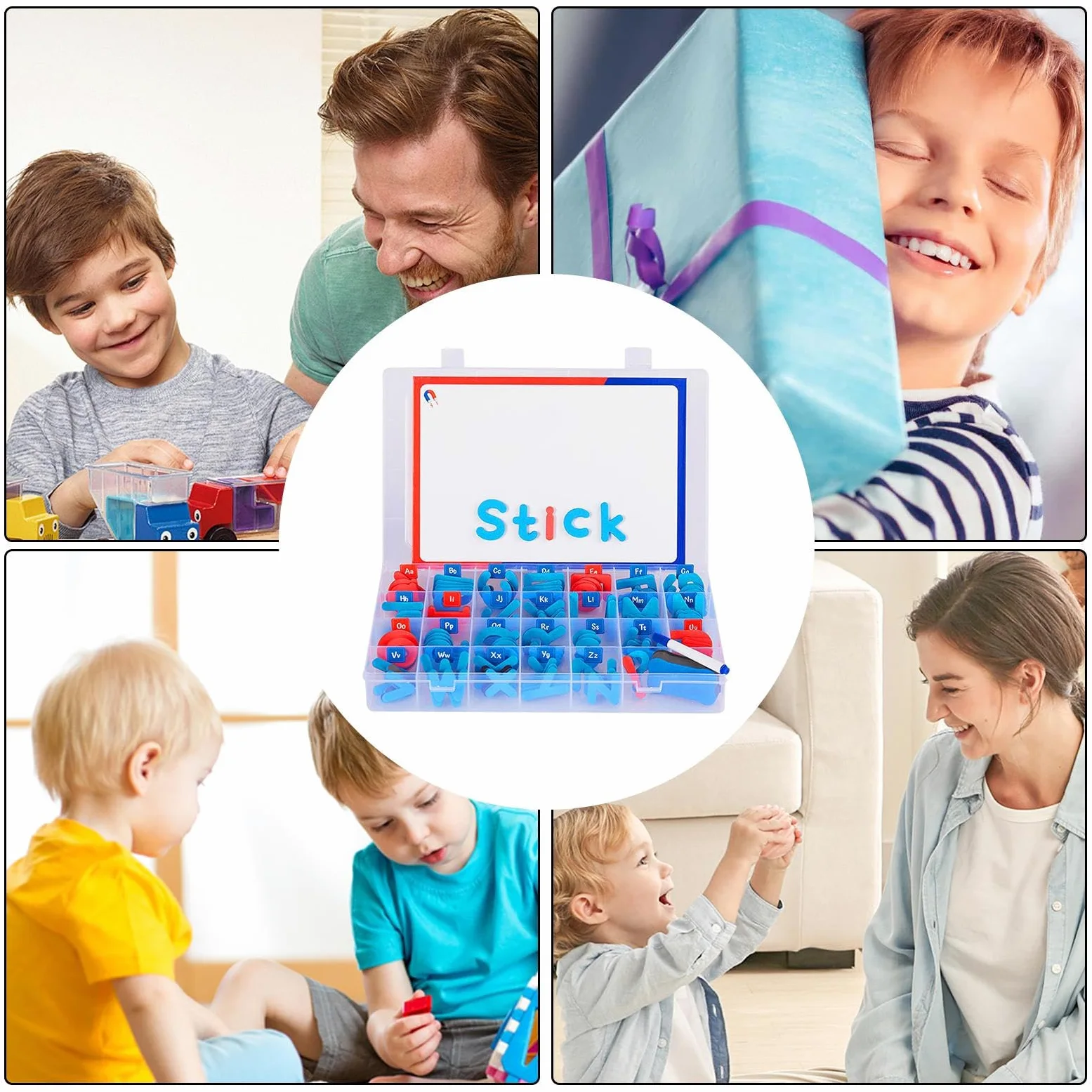 Kit Magnetico – Set Di Lettere | Magnetico per Sala Da Camera, Parti di apprendimento Ortografia Colorate, Educativo | Strumento Di Insegnamento per D