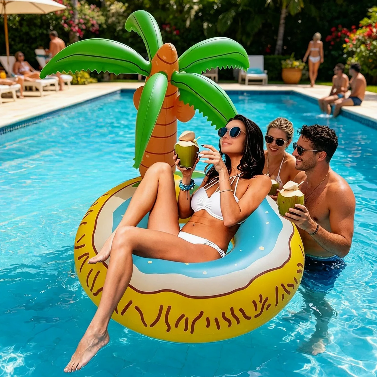 Gonfiabili Divertenti Da Piscina Enorme Ciambella Gonfiabile Galleggiante | Galleggianti Da Piscina Per Nuoto Lago Spiaggia Fiume Abbronzatura Acqua Sole