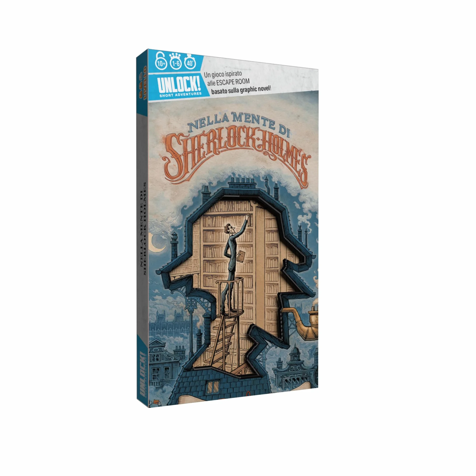 Asmodee Unlock! Short Adventures Nella Mente di Sherlock Holmes Gioco da Tavolo Enigmi 10+ Anni 1-6 Giocatori