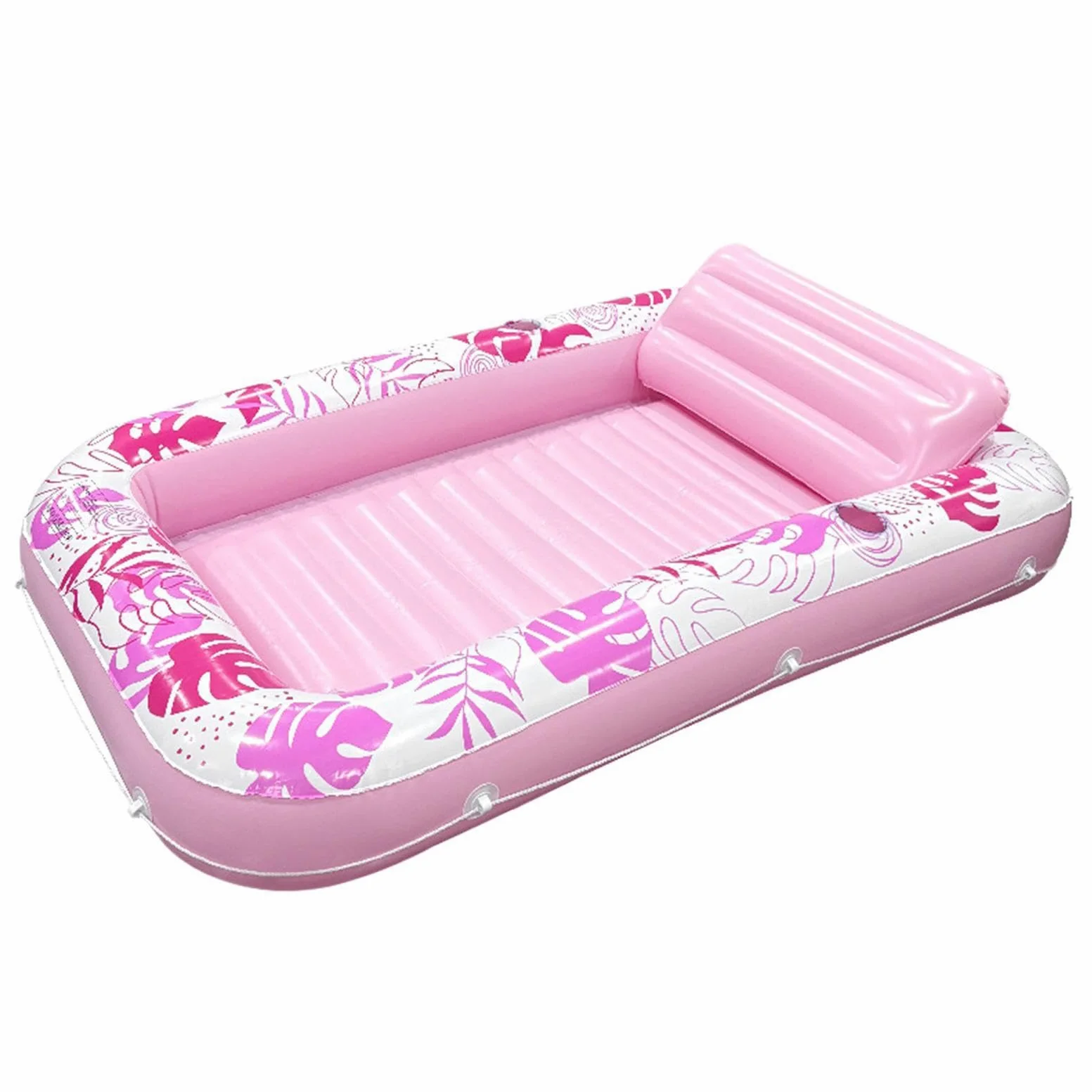 Galleggiante gonfiabile per piscina, 176 x 114 cm | Pinna gonfiabile per esterni, design botanico tropicale, robusta pelle in PVC + due valvole d'aria, resistente e spessa