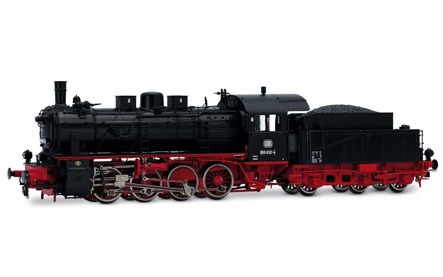Rivarossi HR2892 Locomotiva a Vapore 055 632-4 Nero/Rosso EP. IV