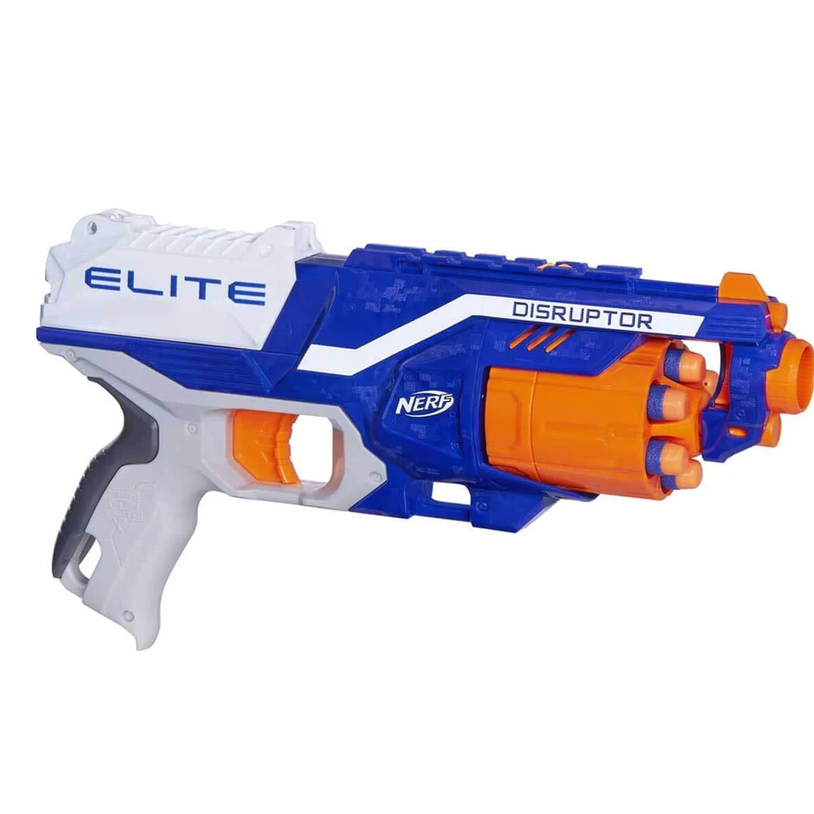Hasbro Nerf Elite Disruptor Blaster Giocattolo Tamburo Rotante 6 Dardi Blu Arancione 8+