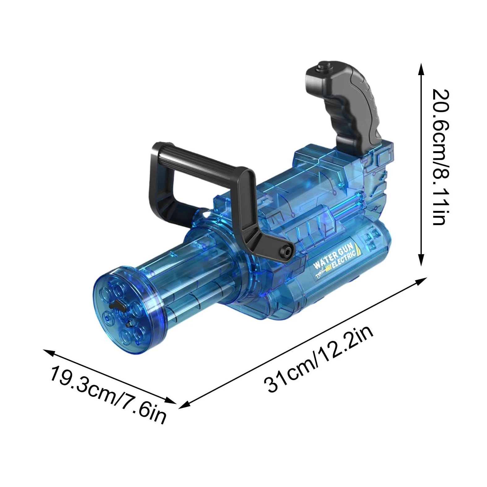 Giocattolo Elettrico per Pistola ad Acqua Pistola Elettrica Divertente | Giocattolo ad acqua con effetti luce e fiamma per Bambini Giardino Cortile Spiaggia