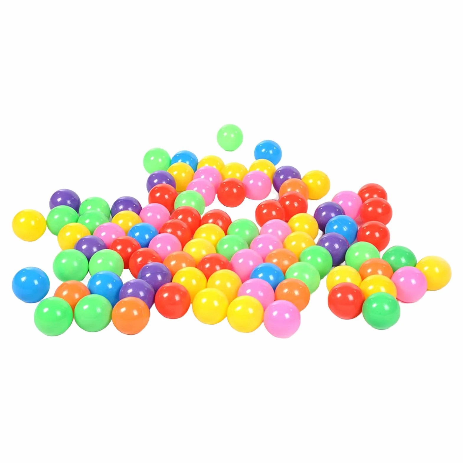 Palline Colorate Di Plastica - Palline Antischiacciamento Senza BPA - 50 Pezzi Di Pallina Da Piscina Colorate Riutilizzabili Con Borsa A Rete Per Box Rotondi E Decorazioni Per Tende Da Gioco