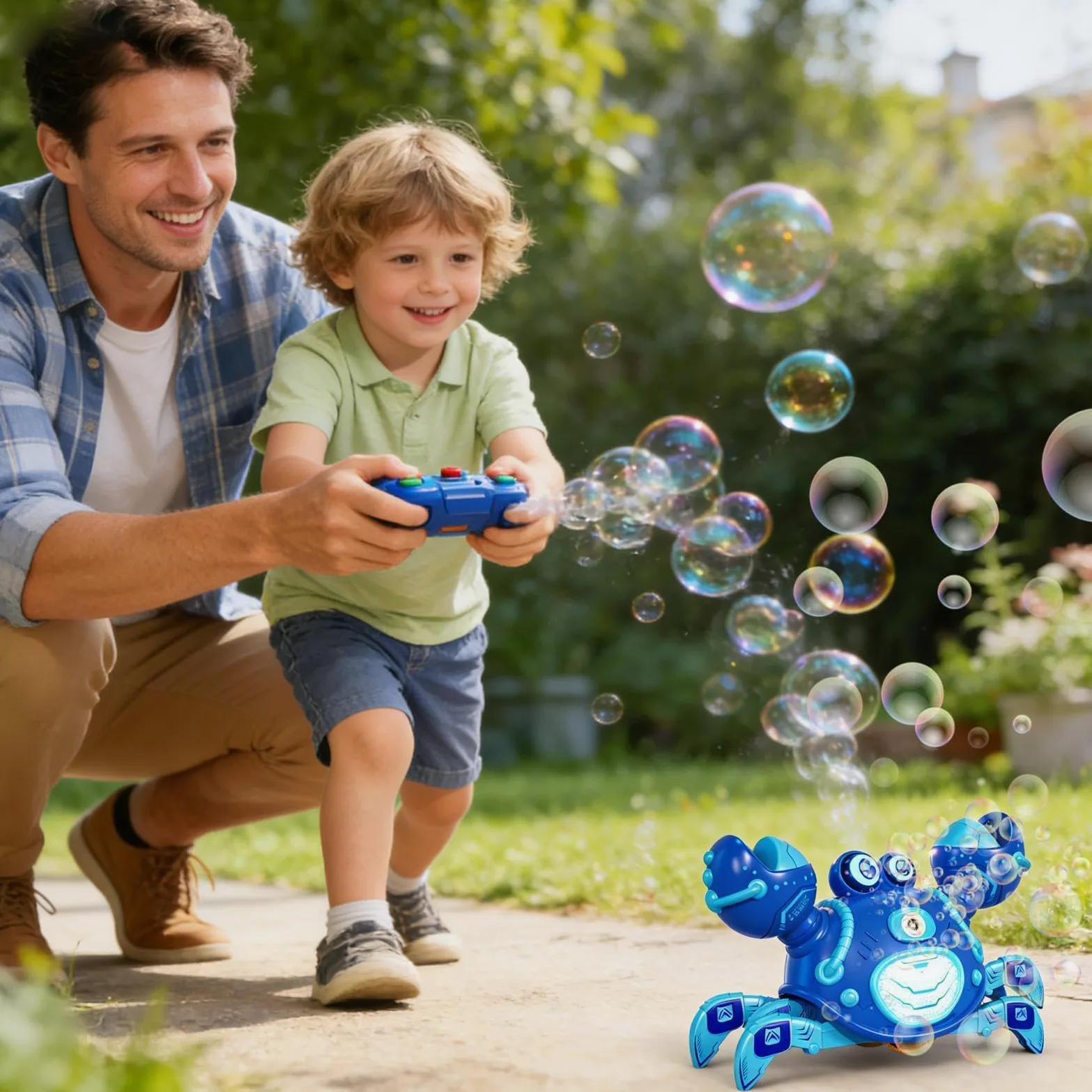 Giocattolo Strisciante Con Telecomando Interattivo Elettrico Ricaricabile | Granchio Che Crea Bollicine per Bambini per Bambini Bambine Casa Scuola Esterno Viaggi Campeggio Spiaggia Compleanno