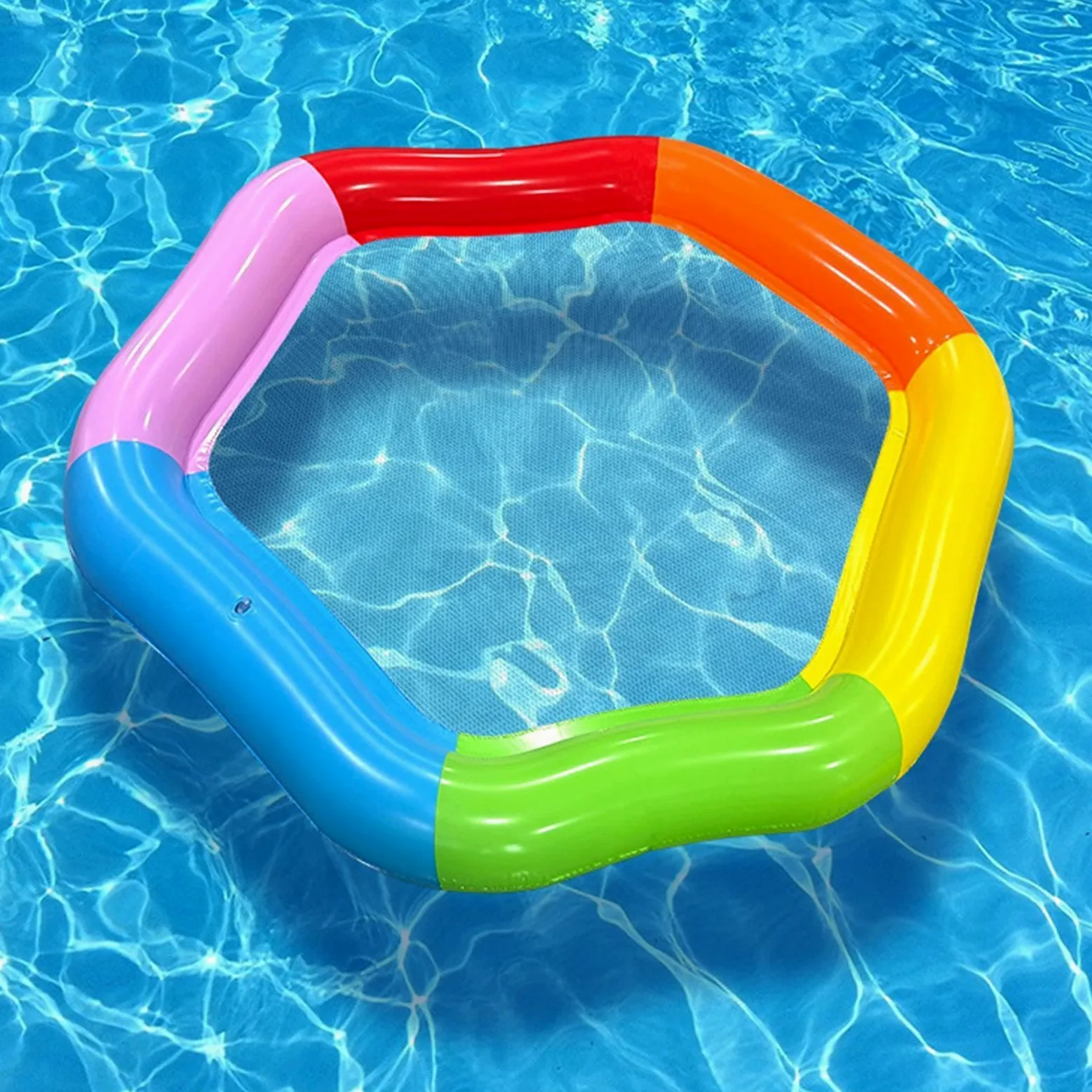 Materassino Gonfiabile Da Piscina Per Adulti Tappeto Gonfiabile Colorato | Tappetino Galleggiante Da Piscina Per Lago Mare Spiaggia Fiume Campeggio Interno Esterno All'Apert