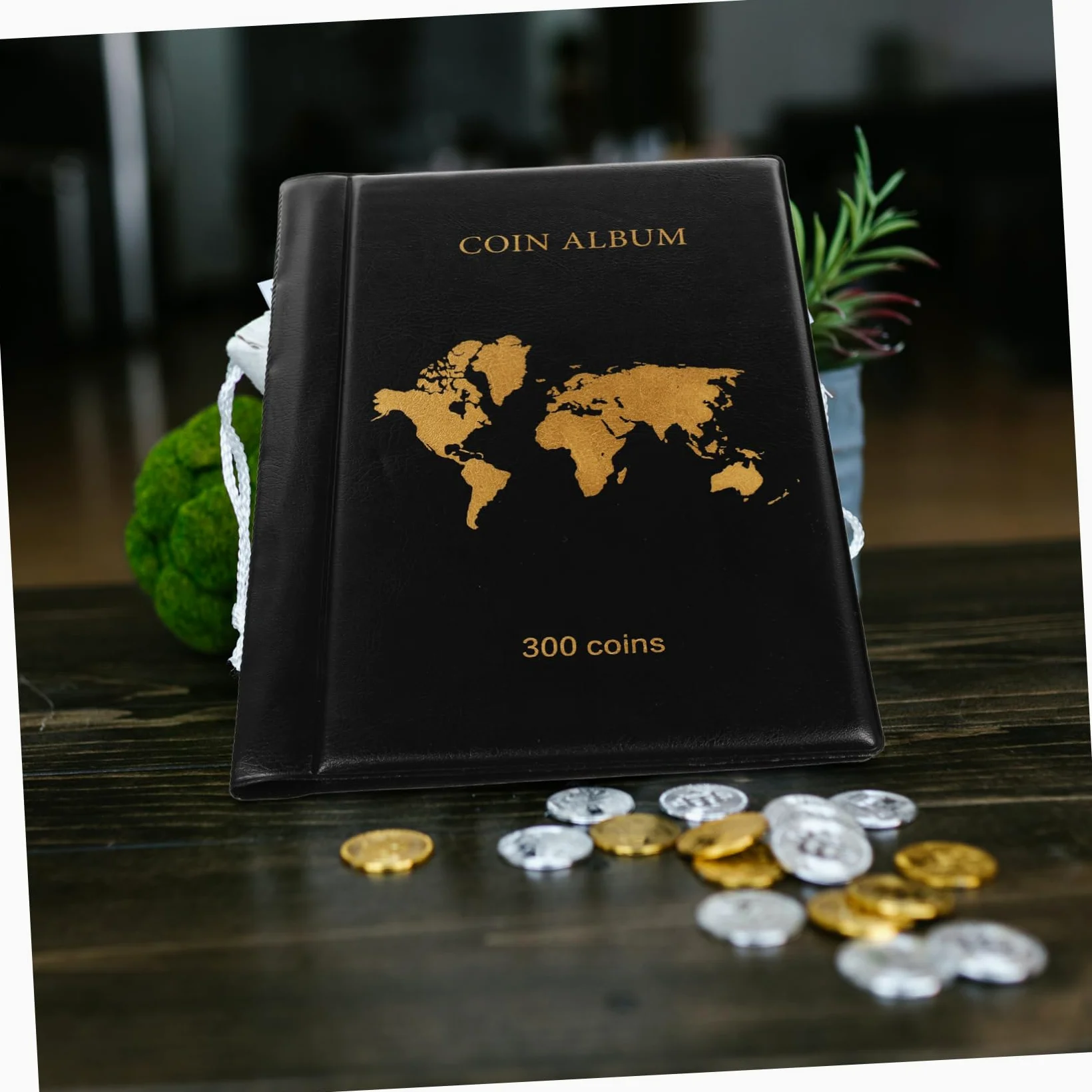 ibasenice Album per Monete da Collezione Grandi Design Trasparente Raccoglitore Sicuro Materiale PVC Resistente per Collezionisti di Monete e Carta Moneta