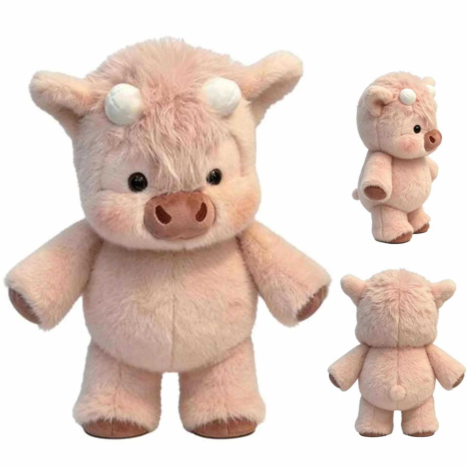 Peluche Muccas Che Corre, 45CM Peluche Di Muccas Delle Highlands, Adorabile Morbido Pelosa M-ucca Peluches Che Corre Animale, Alleviare Stress Animale Bambola Bovini Delle Highlands Peluches Cuscini