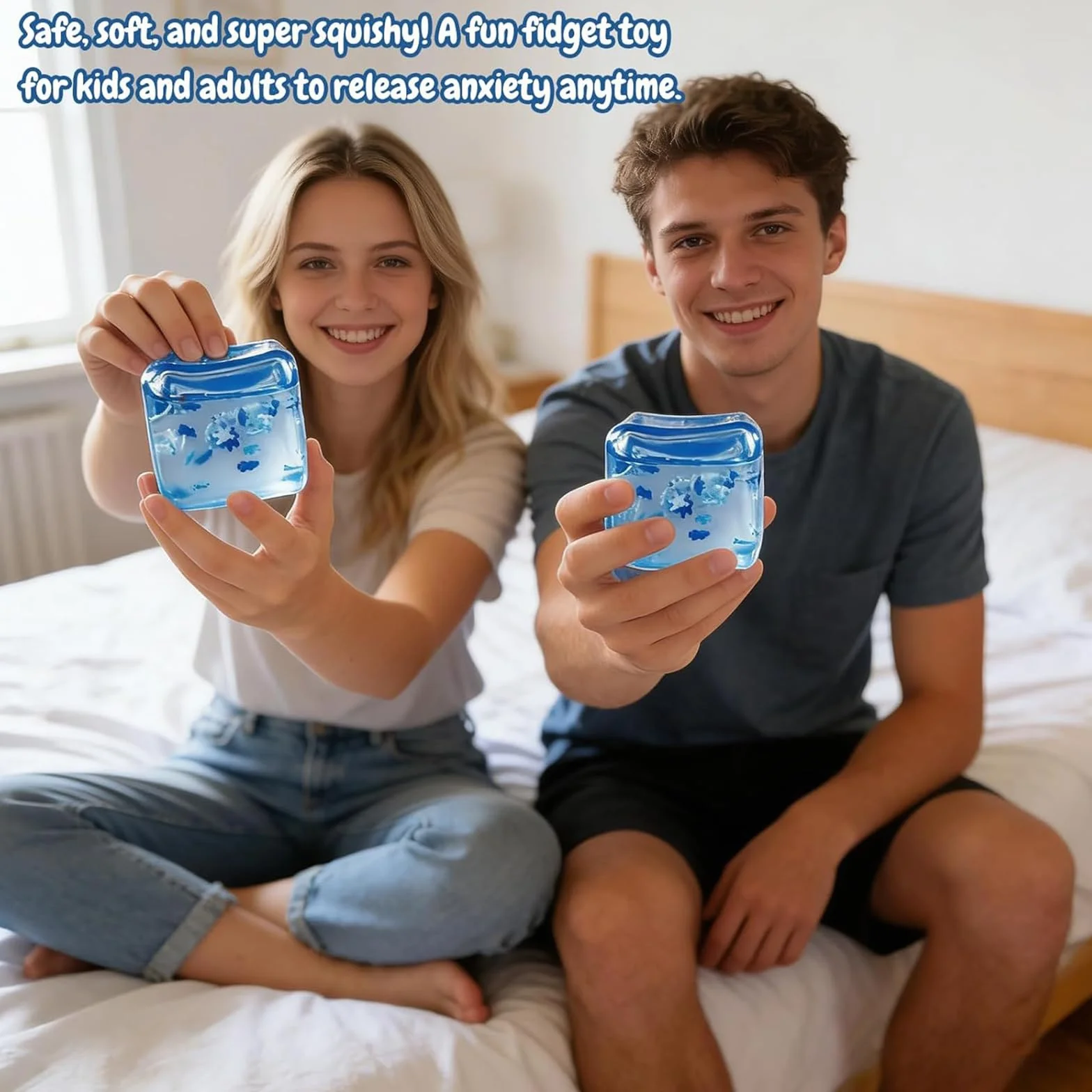 ZVD Forme Antistress a Cubo di Ghiaccio e Fiocco di Neve, Cubi Spremibili Sensoriali per Bambini e Adulti, Antistress Adulti Morbido, Perfetti per Alleviare Stress Ansia e Tensione (2PCS)