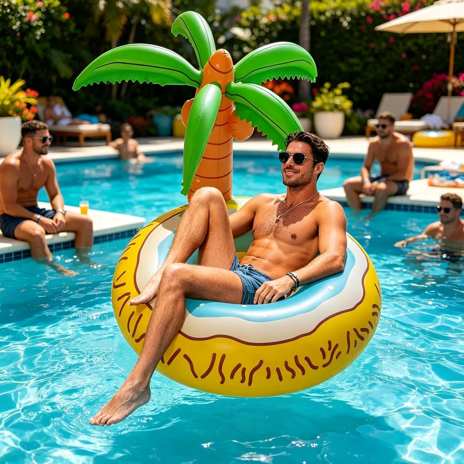 Gonfiabili Divertenti Da Piscina Enorme Ciambella Gonfiabile Galleggiante | Galleggianti Da Piscina Per Nuoto Lago Spiaggia Fiume Abbronzatura Acqua Sole