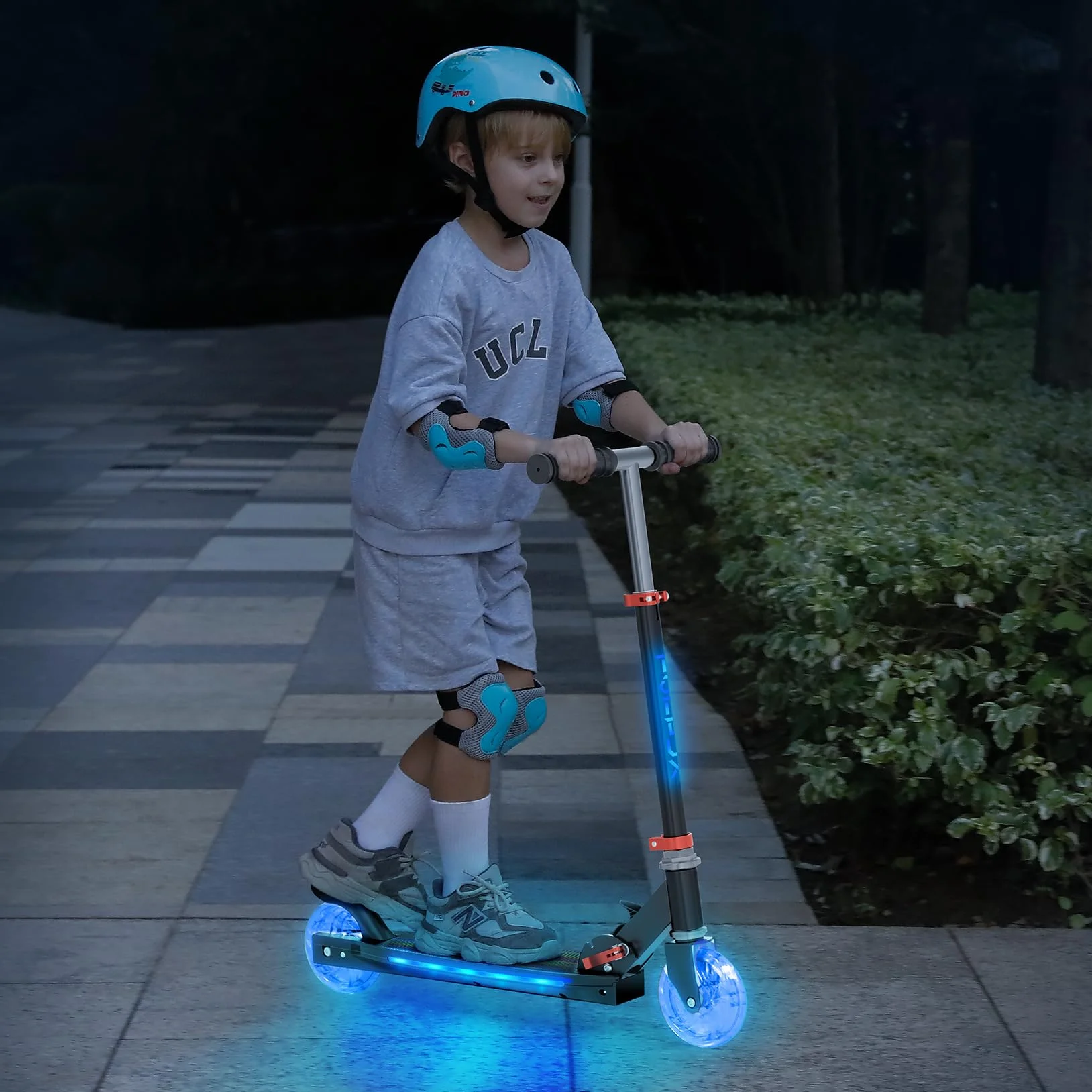 TONBUX Monopattino Bambino 5-12 Anni Regolabile Altezza Pieghevole con Luci