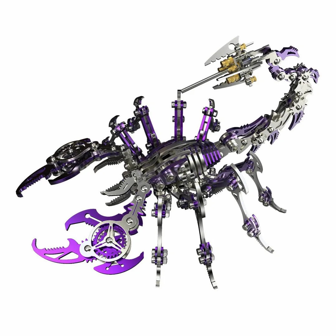 Puzzle in metallo 3D con scorpione meccanico, 200 pezzi, per amanti del puzzle in metallo, ornamento creativo