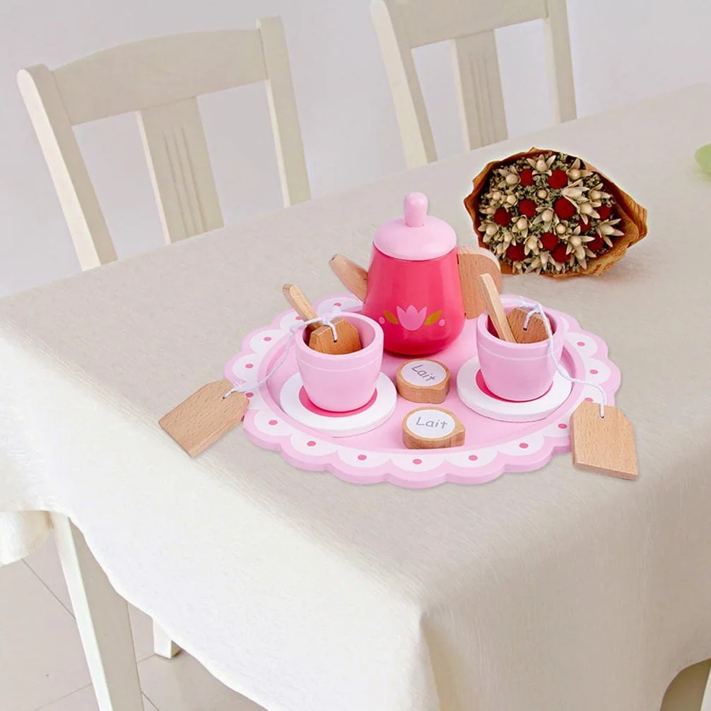 MagiDeal Set di Cibo per Bevande Al Latte in Miniatura per Casa Delle Bambole Da 12 Pezzi per Bambole, Tè rosa, Taglia unica