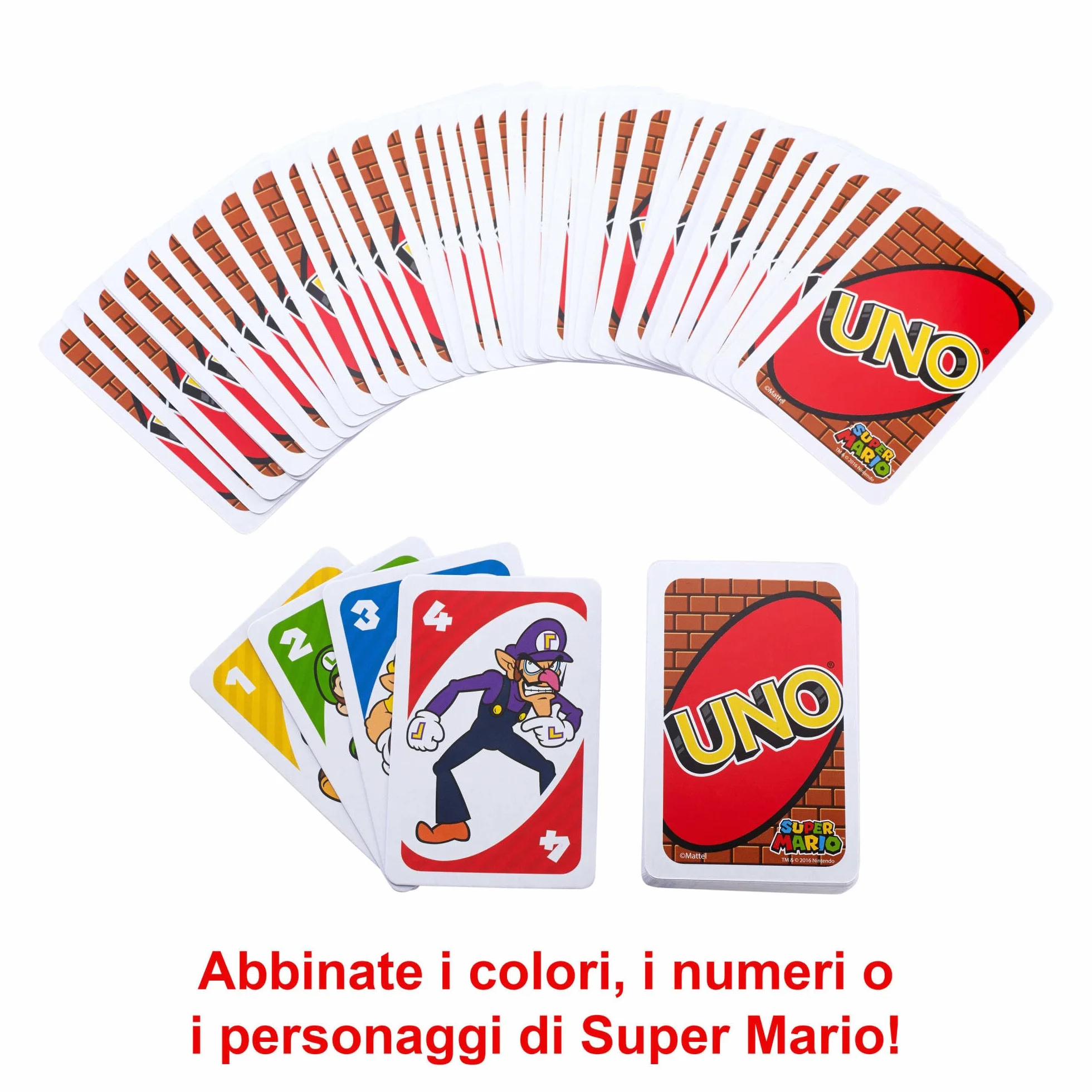 Mattel Games - UNO Versione Super Mario Bros, Gioco di Carte per Famiglie e Bambini 7+ Anni, DRD00