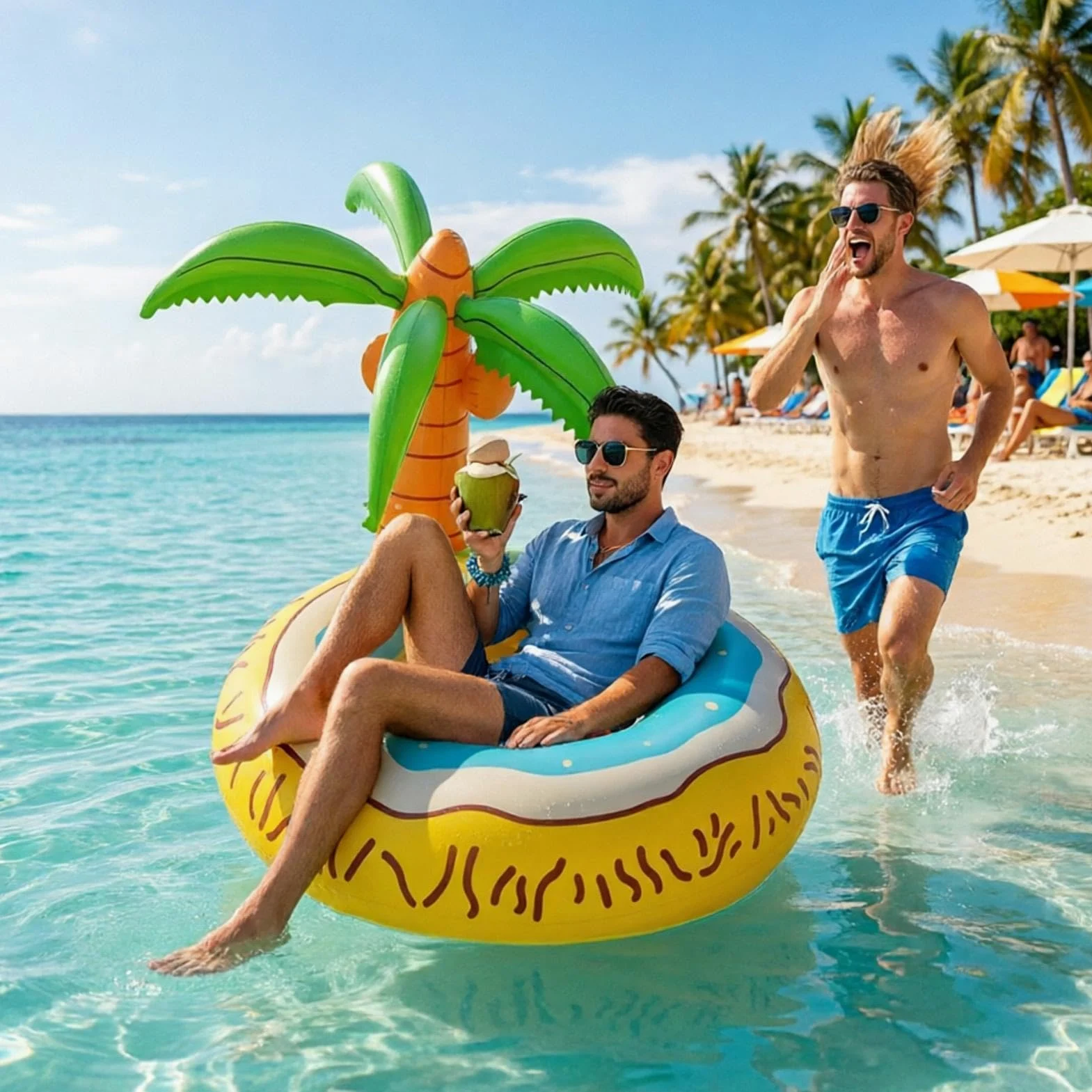 Gonfiabili Divertenti Da Piscina Enorme Ciambella Gonfiabile Galleggiante | Galleggianti da Spiaggia per Adulti per Lago Fiume Spiaggia Festa Abbronzatura