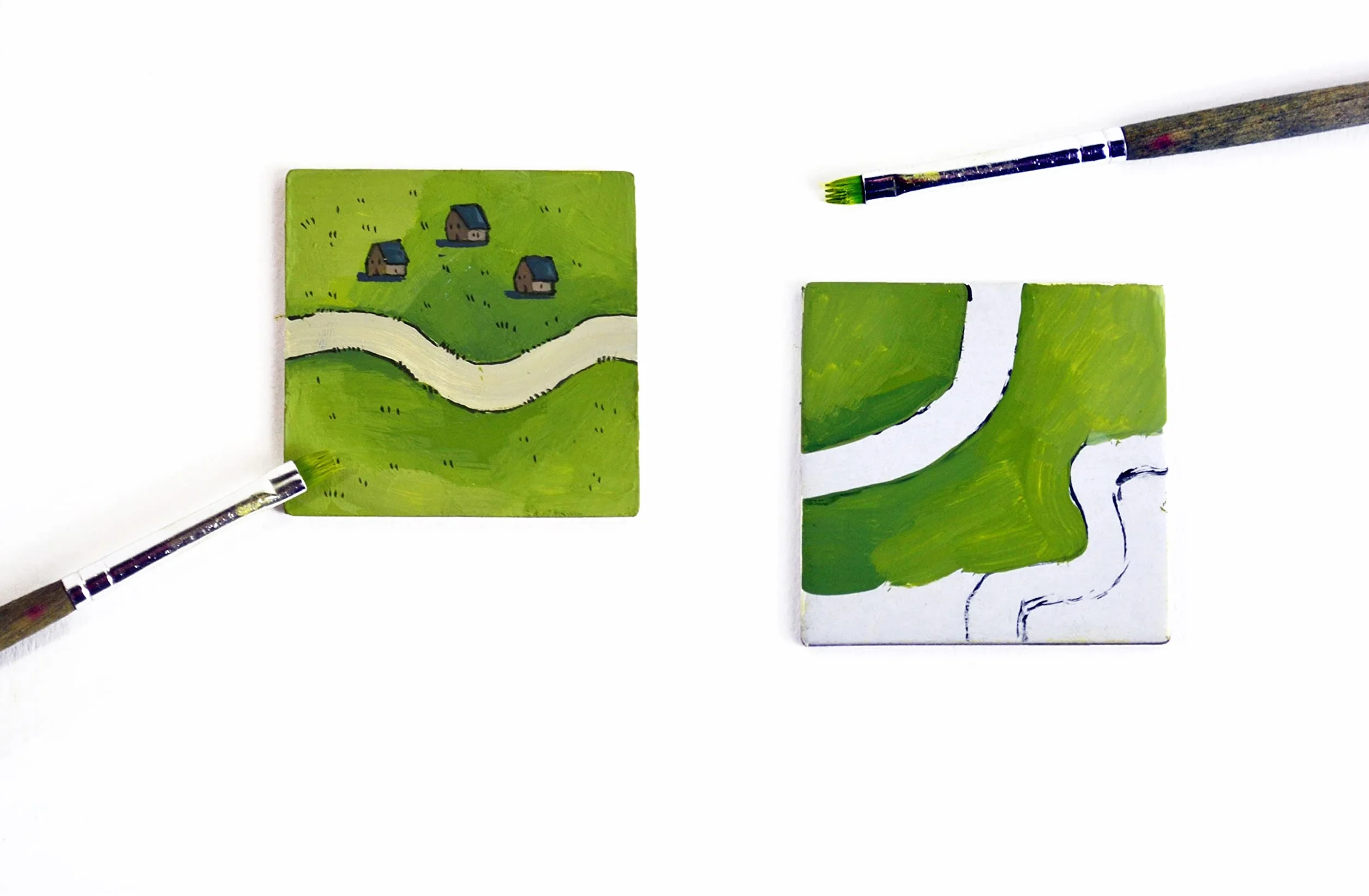 Apostrophe Games 84 Piastrelle quadrate vuote (stesse dimensioni di Carcassonne gioco da tavolo piastrelle chit) ~4,5 cm x 4,5 cm