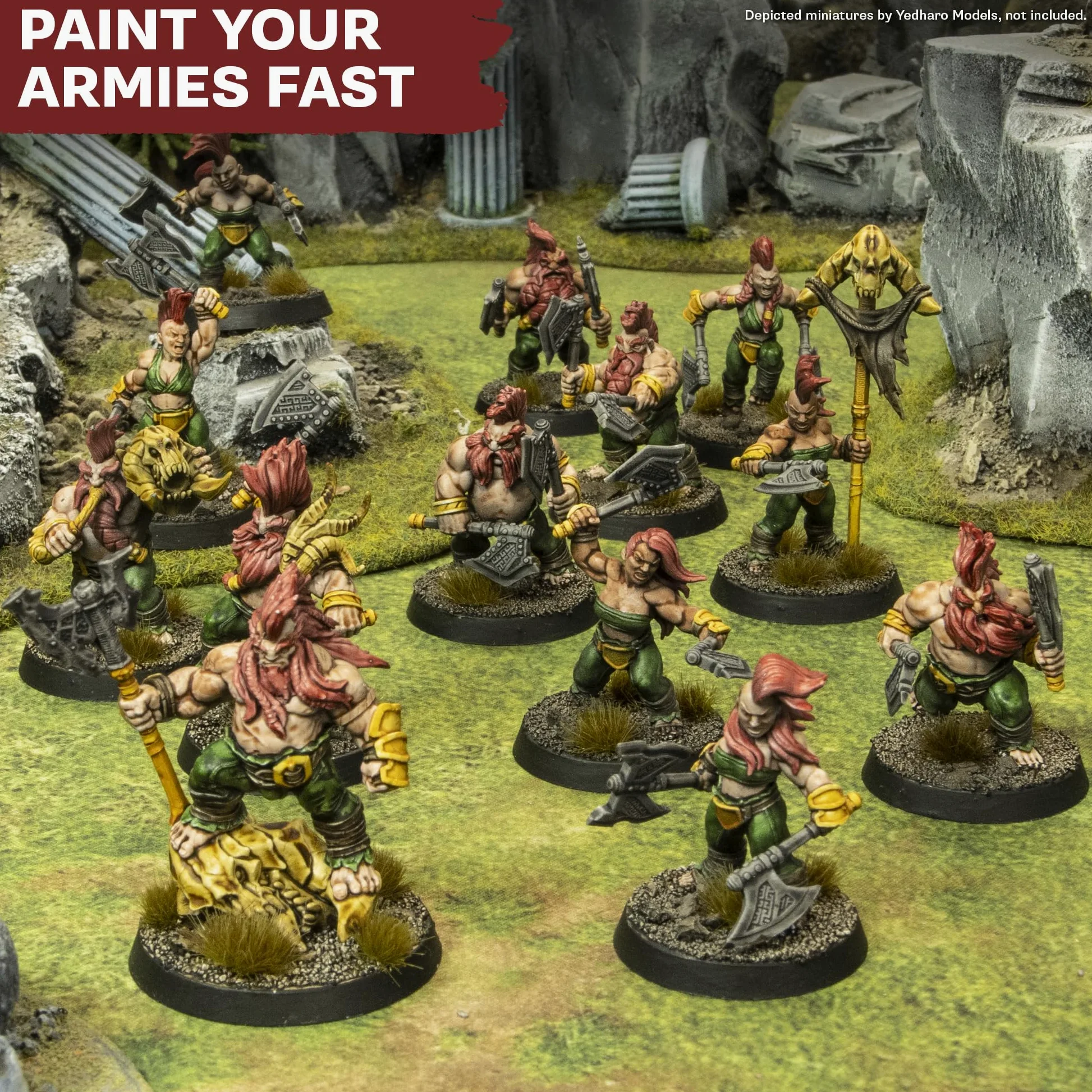 The Army Painter, Speedpaint Metallics Marker Set, 10 x 6 ml | Speedpaint Metallics Marker, colori acrilici a contrasto, per miniature DnD e Warhammer