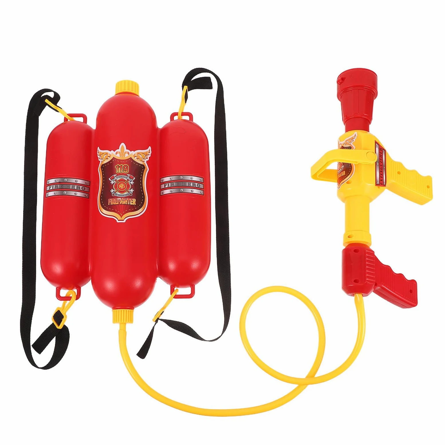 Pistola ad Acqua Zaino Antincendio Rosso per Bambini | Backpack Water Shooter, Kids Water Shooter Toy, Vacanze Estive, Plastico Leggero per Giardino e Piscina