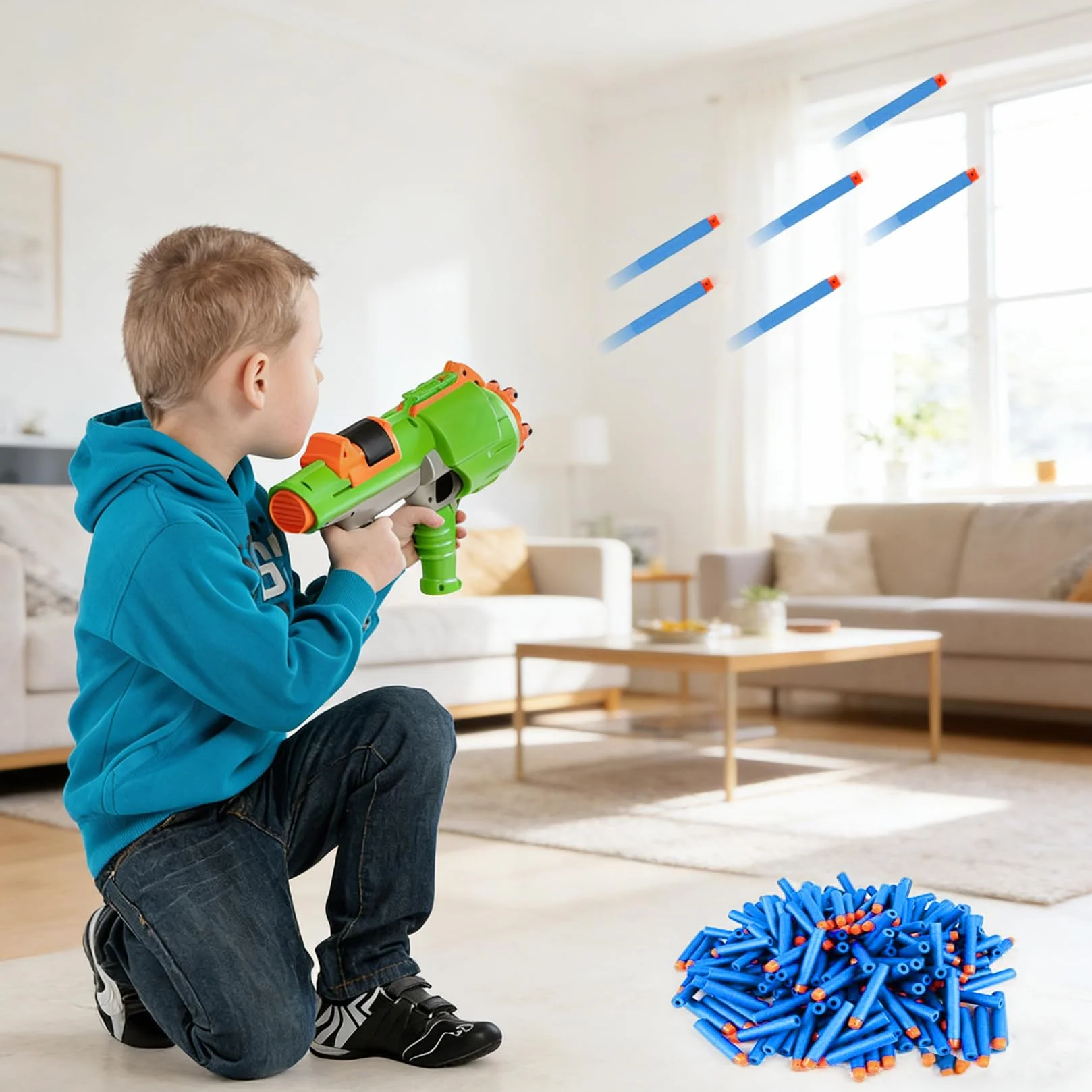 Dardi per Nerf Set di Ricarica Schiuma 120 Pz N-Strike Elite Series Esterni Bomboniere Feste 7,2 x 1,3 cm