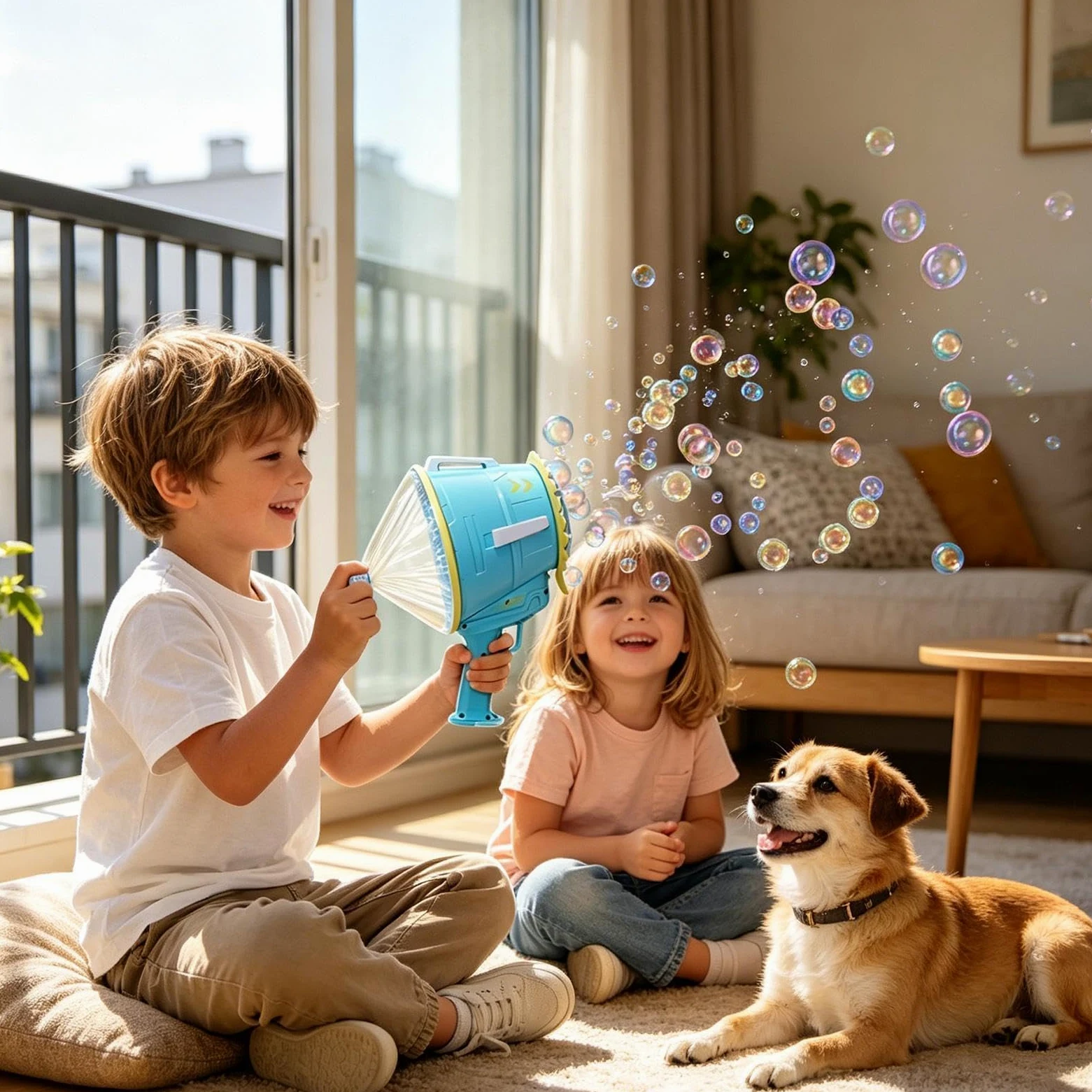 Macchina Bolle Giocattolo da Giardino Portatile | Macchina Per Bolle Da Esterno Per Ragazzi, Compleanno, Feste E Vacanze, Cortile, Giardino, , Spiaggia, Estivi, Giochi E