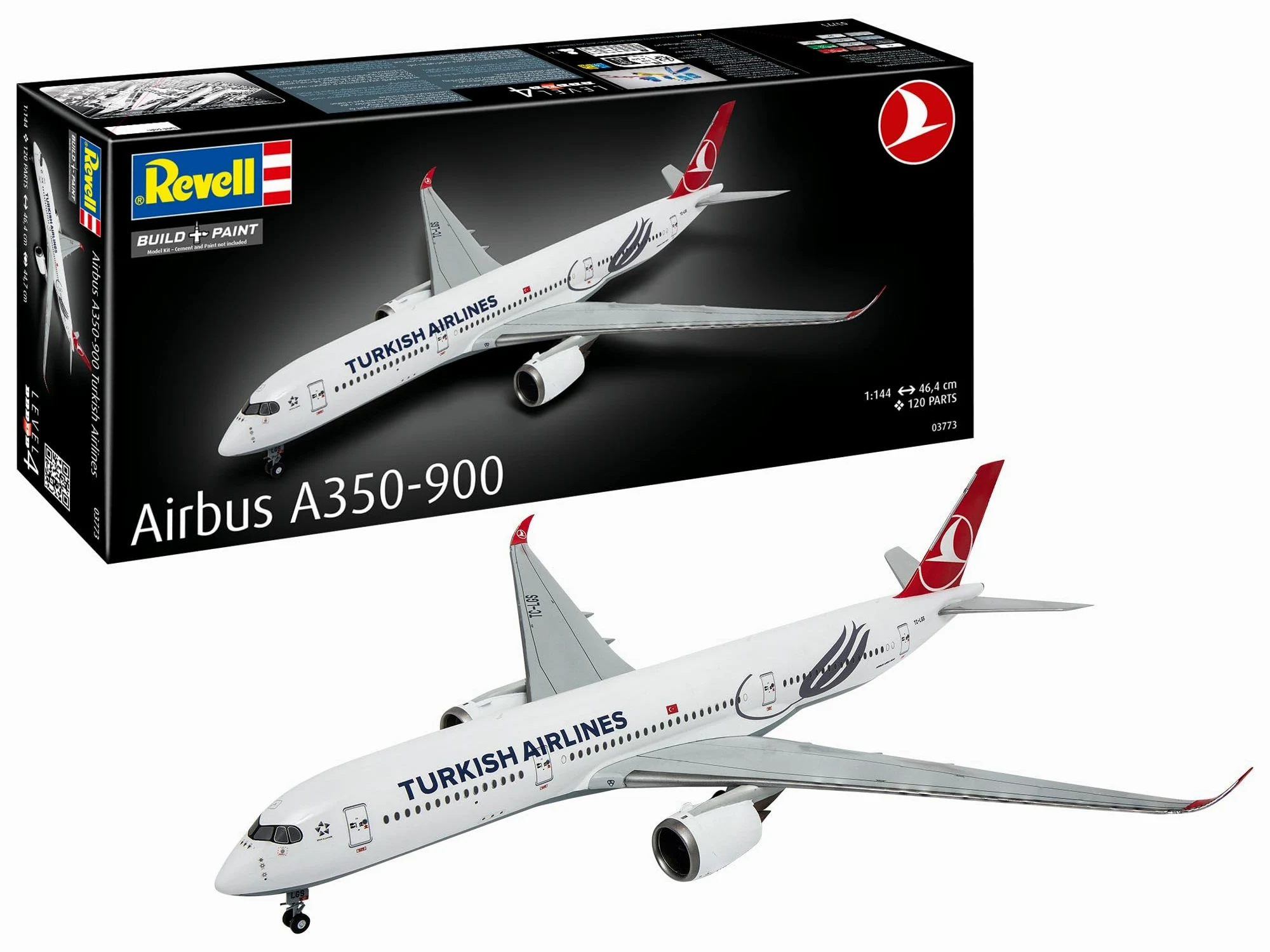 Revell 03773 Airbus A350-900 Turkish Airlines 1:144 - Modellino in plastica non costruita/non verniciata