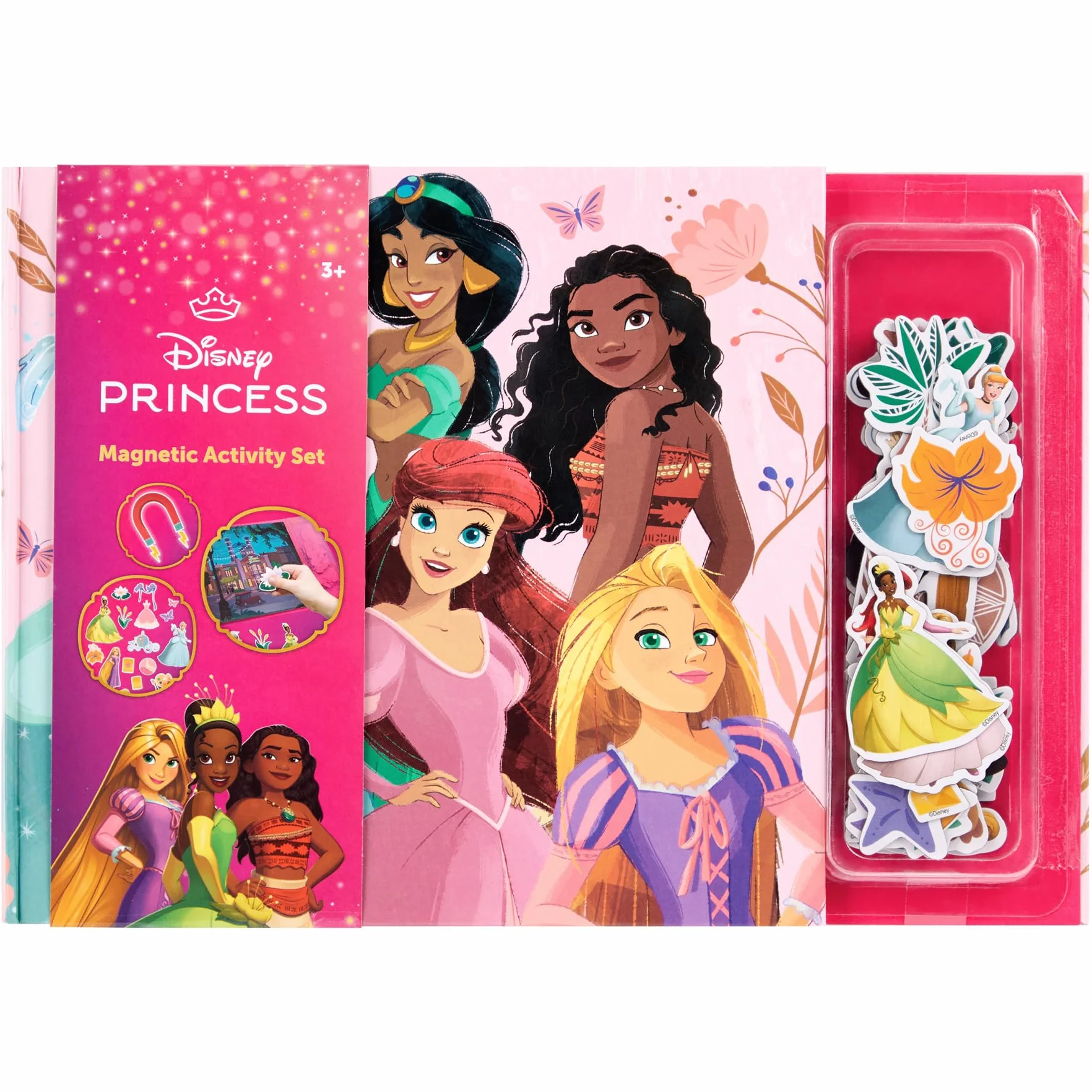 Disney Princess Magnetyczna Książka dla Dzieci od 3 Lat, 40 Magnetycznych Postaci i Akcesoriów