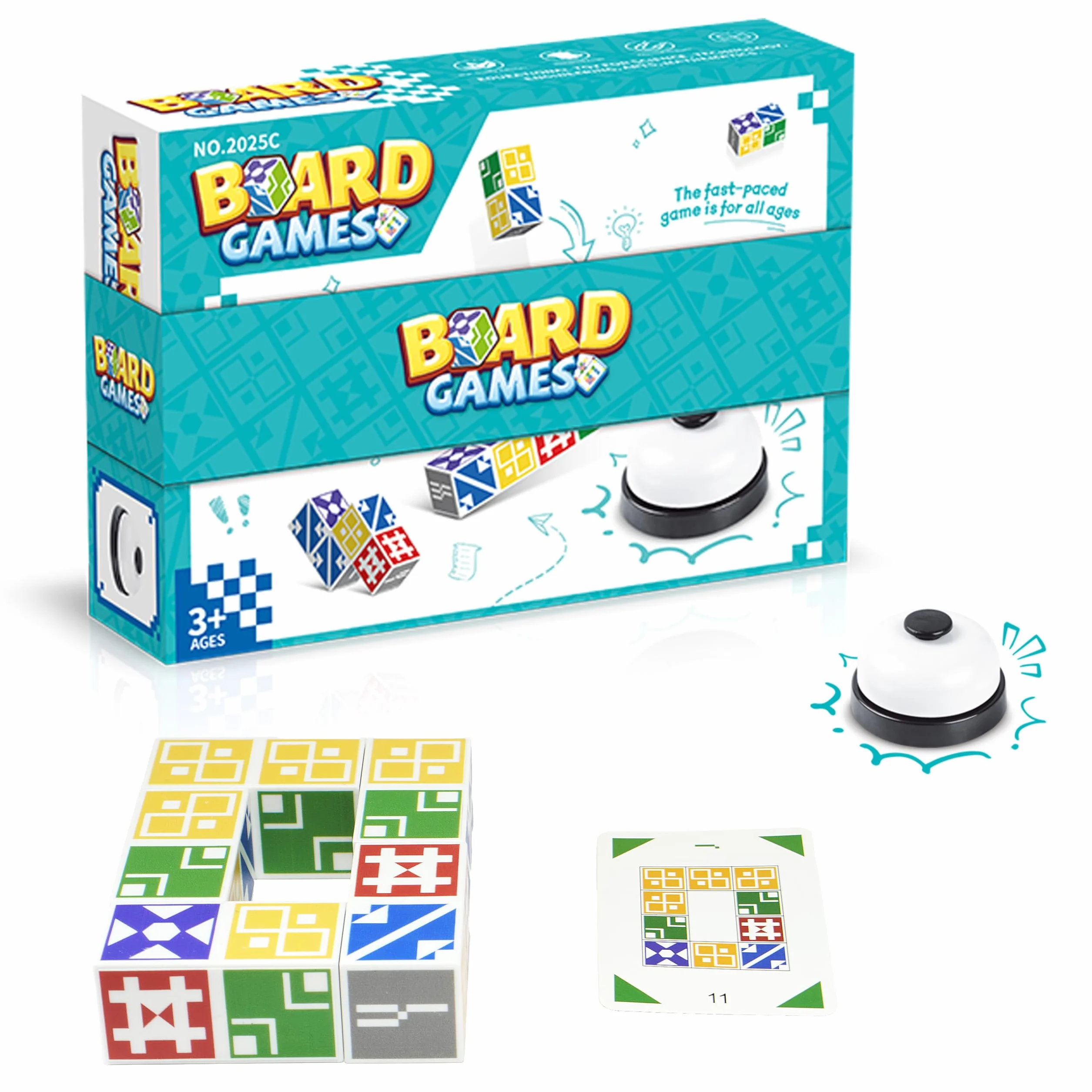 Giochi da tavola, Gioco Veloce di Abbinamento Blocchi per Fino a 6 Giocatori – Il Gioco da Tavolo Perfetto per Famiglia e Amici