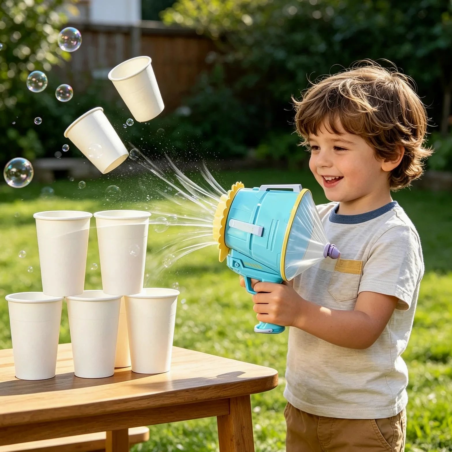 Macchina Bolle Giocattolo Da Esterno Estivo | Soffiabolle Da Festa Per Bambini E Bambine Asilo Feste Vacanze Giardino Cortile Picnic Spiaggia Estivi Giochi
