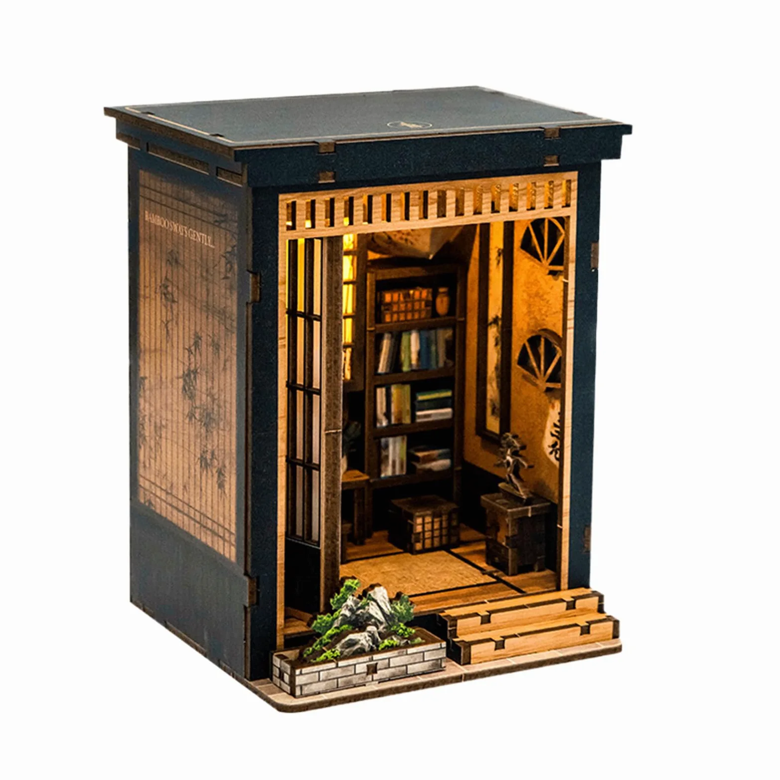 Kit casa in miniatura decorazione per ufficio in legno stile giapponese | Set Casa Libri In Miniatura Per Adulti Adolescenti Collezionisti Festa Compleanno Soggiorno Camera Da Letto Ufficio Vetrina