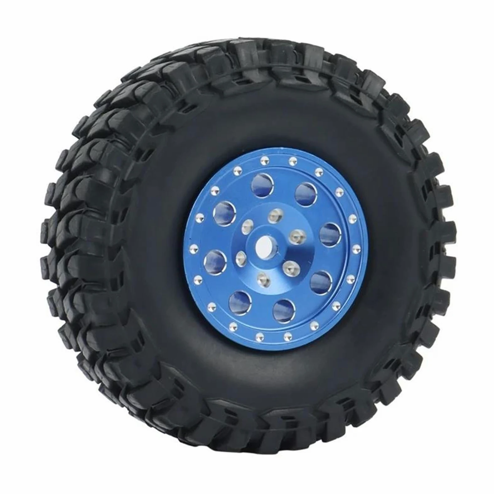 Compatibile Con Axial SCX24 90081 4 Pezzi 1.0 Cerchioni In Metallo Beadlock Set Di Pneumatici Adattatore Esagonale Per Parti Aggiornamento Per Auto Cingolate 1/24 RC Ruote Auto Rc