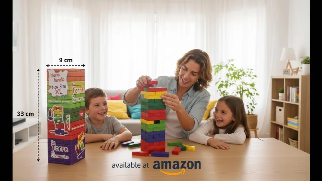 Aquamarine Giochi - colori Torre XL, gioco di abilità (Compudid CPES03)