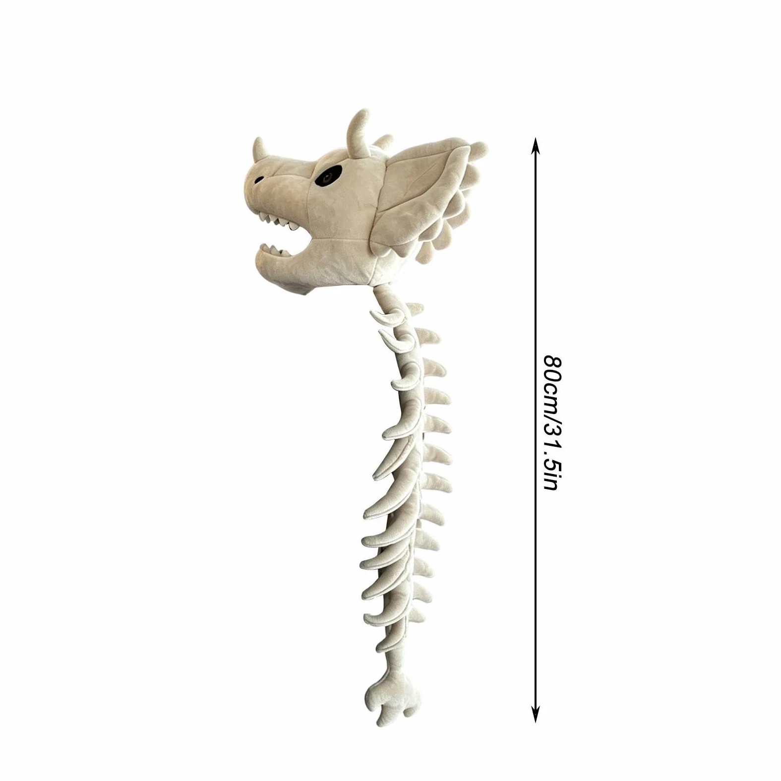 Costume da scheletro di dinosauro per Halloween, realistico, con testa e colonna vertebrale | Costume da dinosauro per cosplay, per giochi di ruolo e palcoscenico