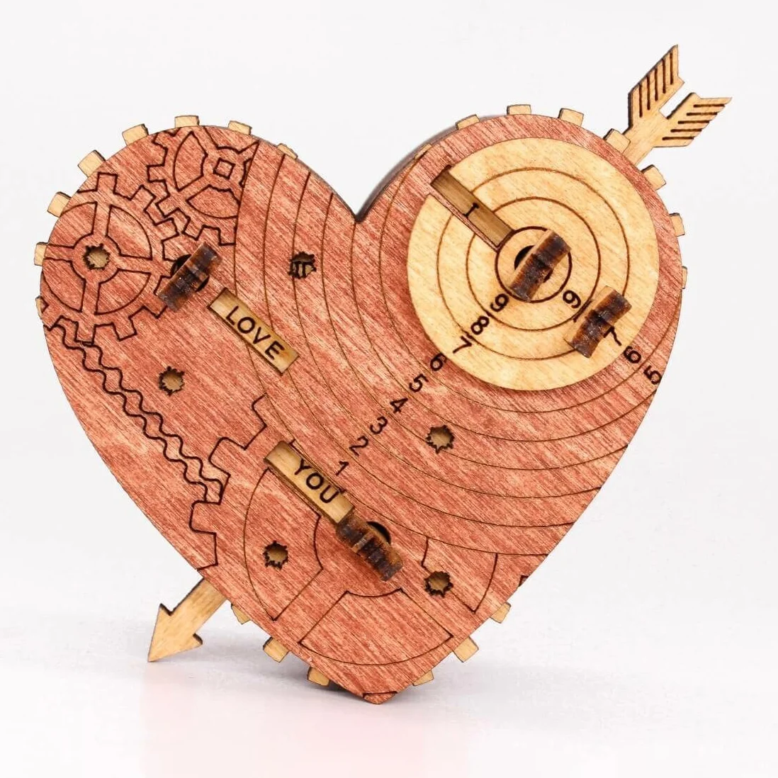 iDventure Tin Woodman's Heart - scatola di gioielli - matrimonio, anniversario, San Valentino - salvadanaio - scatola misteriosa - puzzle 3D in legno - regali originali - puzzle per adulti - cofanetti