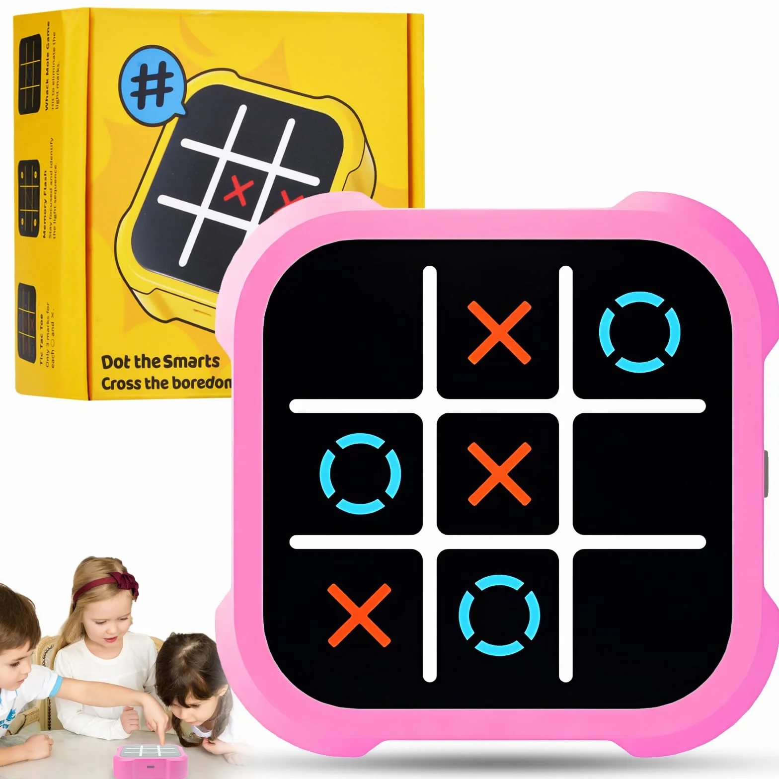 Gioco Elettronico, Portatili Giochi di Puzzle Smart Games per bambini, 1/4 Giocatori Giochi Per Famiglie Scacchiera Gioco Digitale, Giocattoli Fidget Portatili Educativi Da Viaggio.