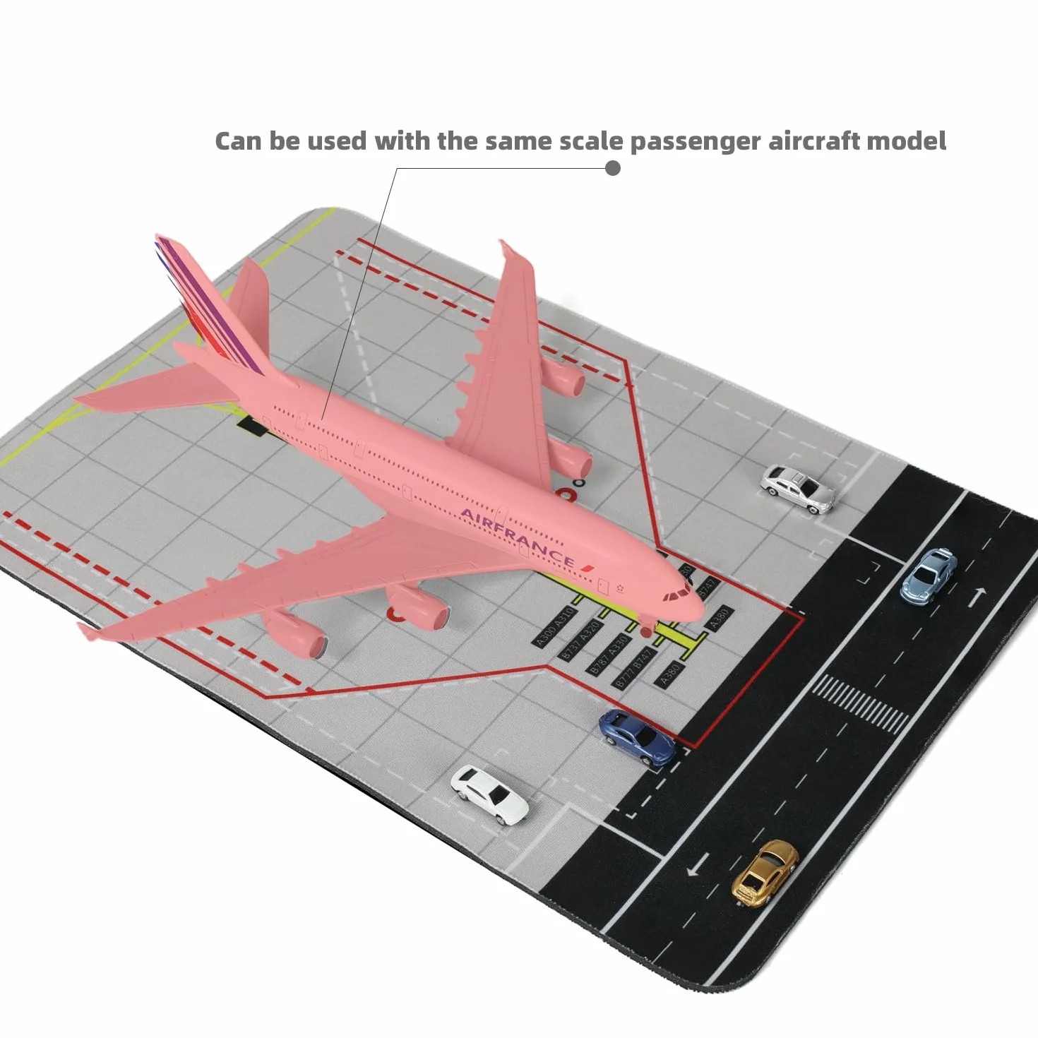 Gomma tappetino layout scena aeroportuale design pista modelli mini auto 1/200 1/400 1/500 base display giuntabile