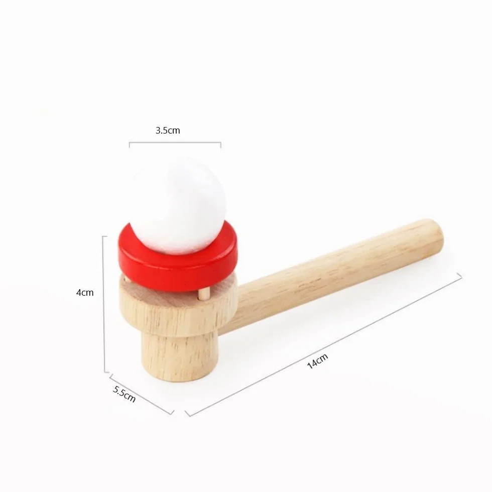 2 set di lembi palla giochi in legno per bambini palla fluttuante pustball legno pipa per bambini gioco di abilità per esercizi respiratori