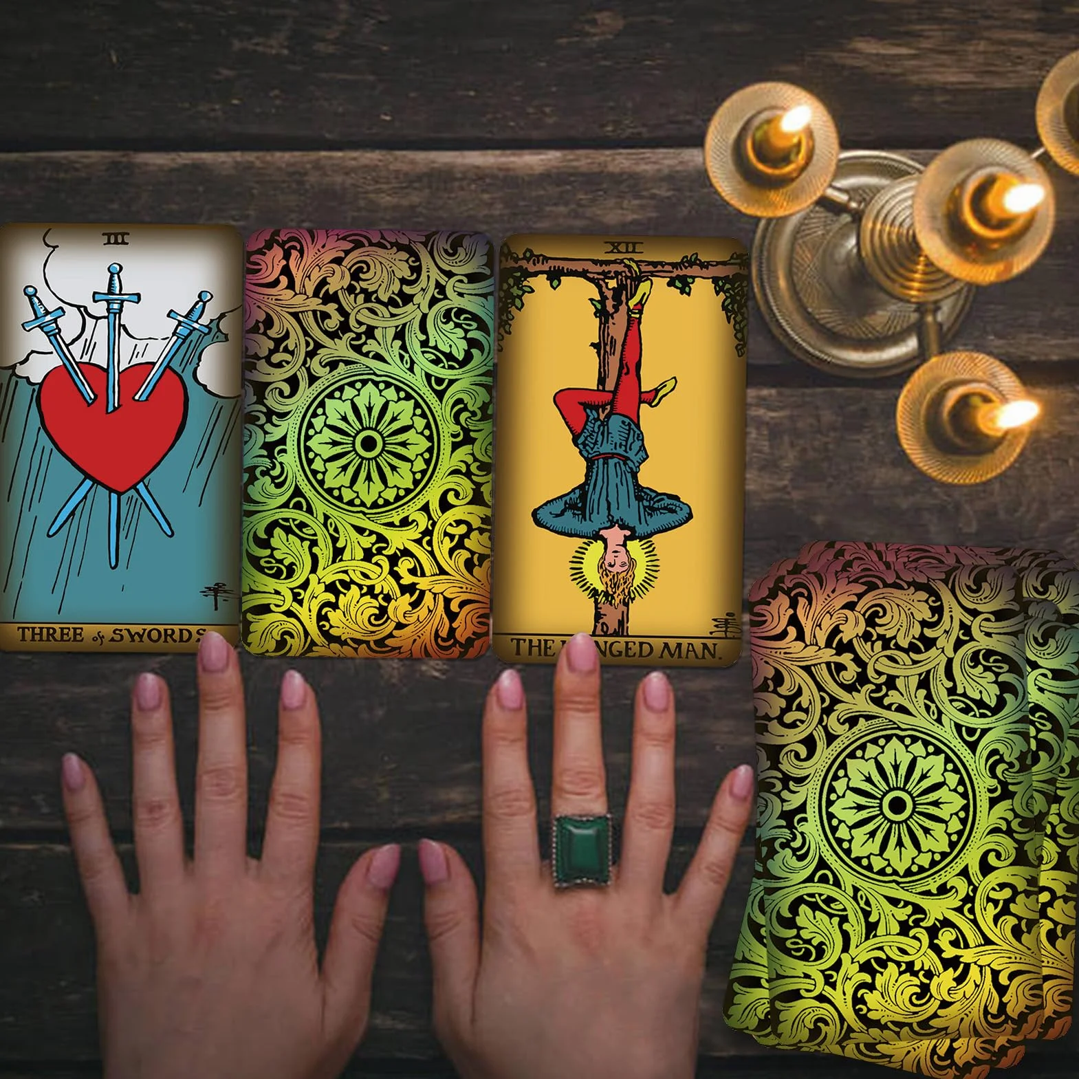 Smoostart 78 tarocchi con guida, mazzo di tarocchi classici per principianti e giocatori professionisti Gioco di predizione del futuro (design olografico senza cornice)