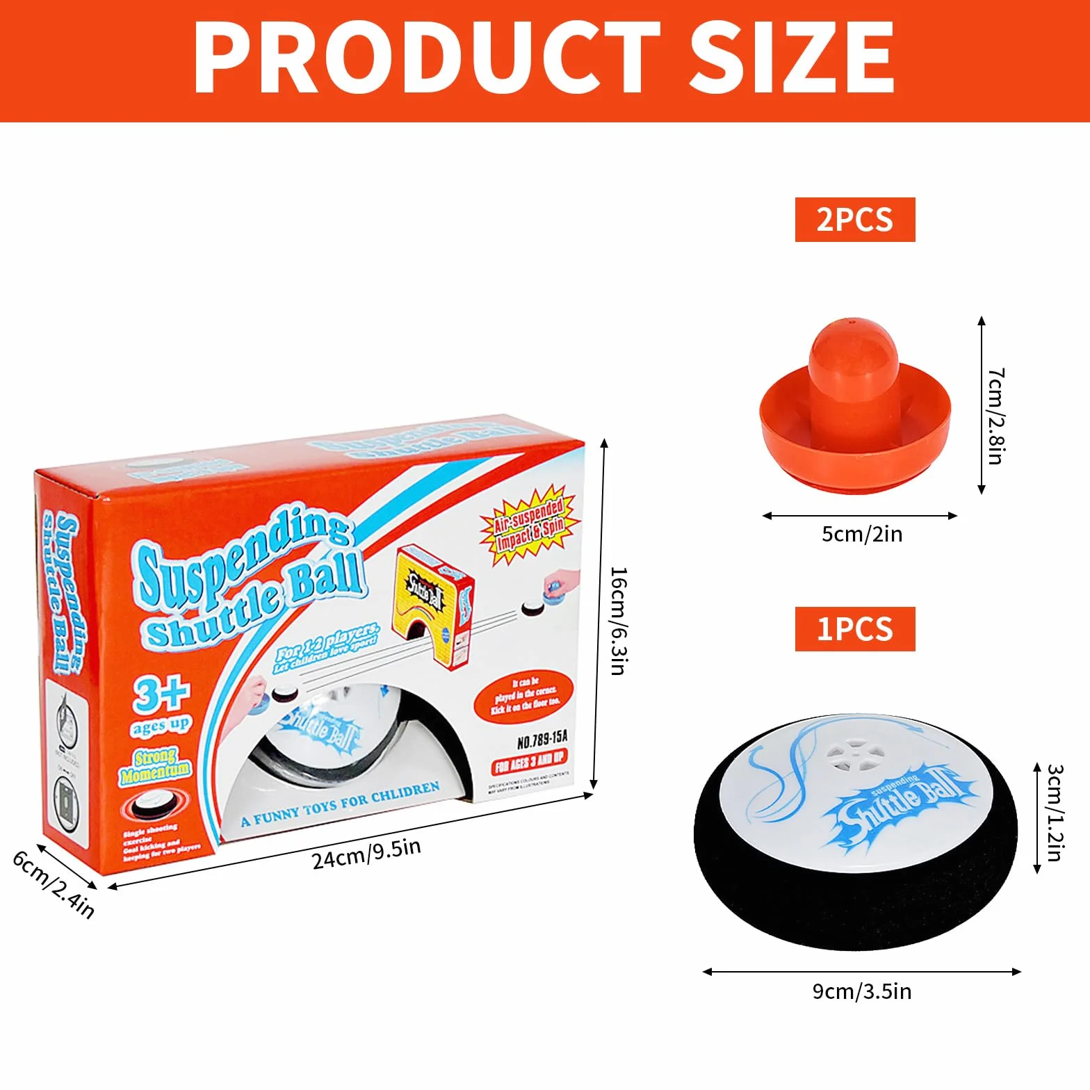 Air Hockey Hover Puck,Portable Air Hockey con 2 Spingere per Hockey ad Aria Rossa,Gioco da Tavolo Portatile,Mini hockey Galleggiante Elettrico per Interni ed Esterni