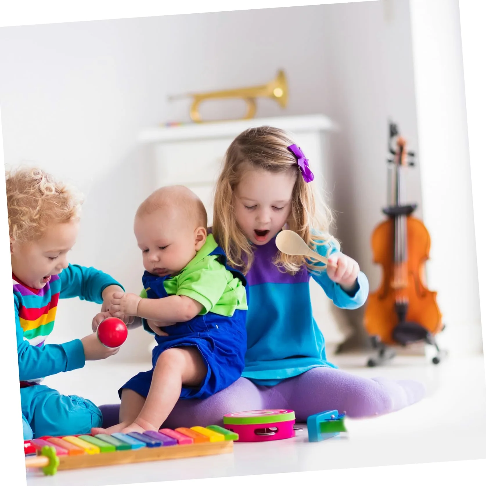 PartyKindom Maracas a Percussione in Legno da Colorare, Giocattolo Musicale per Ragazzo Ragazza Piccoli, Set 12 Pezzi per Apprendimento Educativo e Feste di Compleanno, Strumenti Musicali