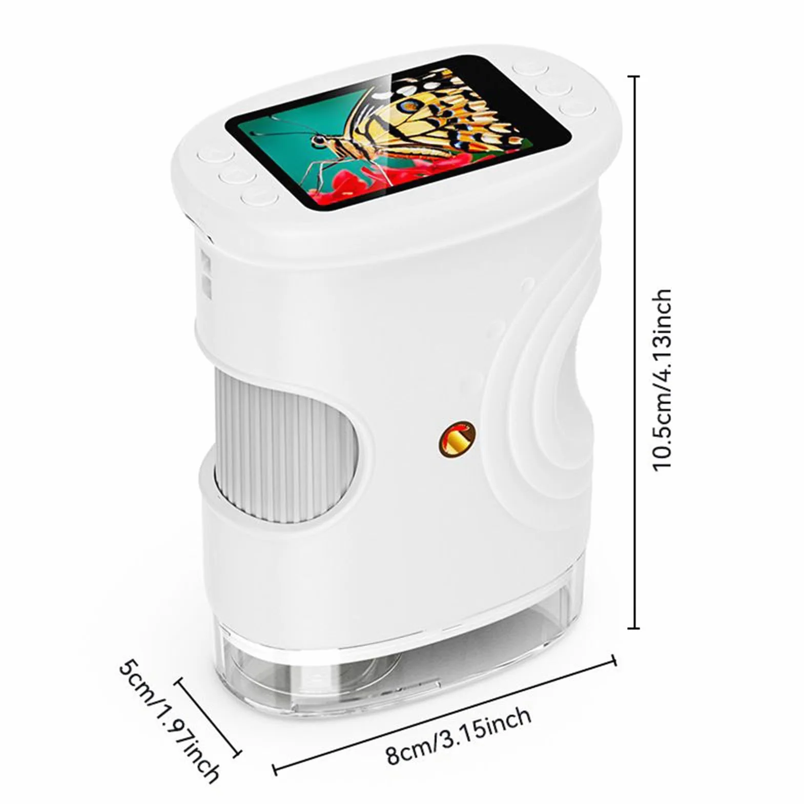 Microscopio Portatile per Bambini Giocattoli Scientifici Educativi | Microscopio Digitale Manuale con Schermo 5 cm per Casa Scuola Natura Ragazzi Ragazze