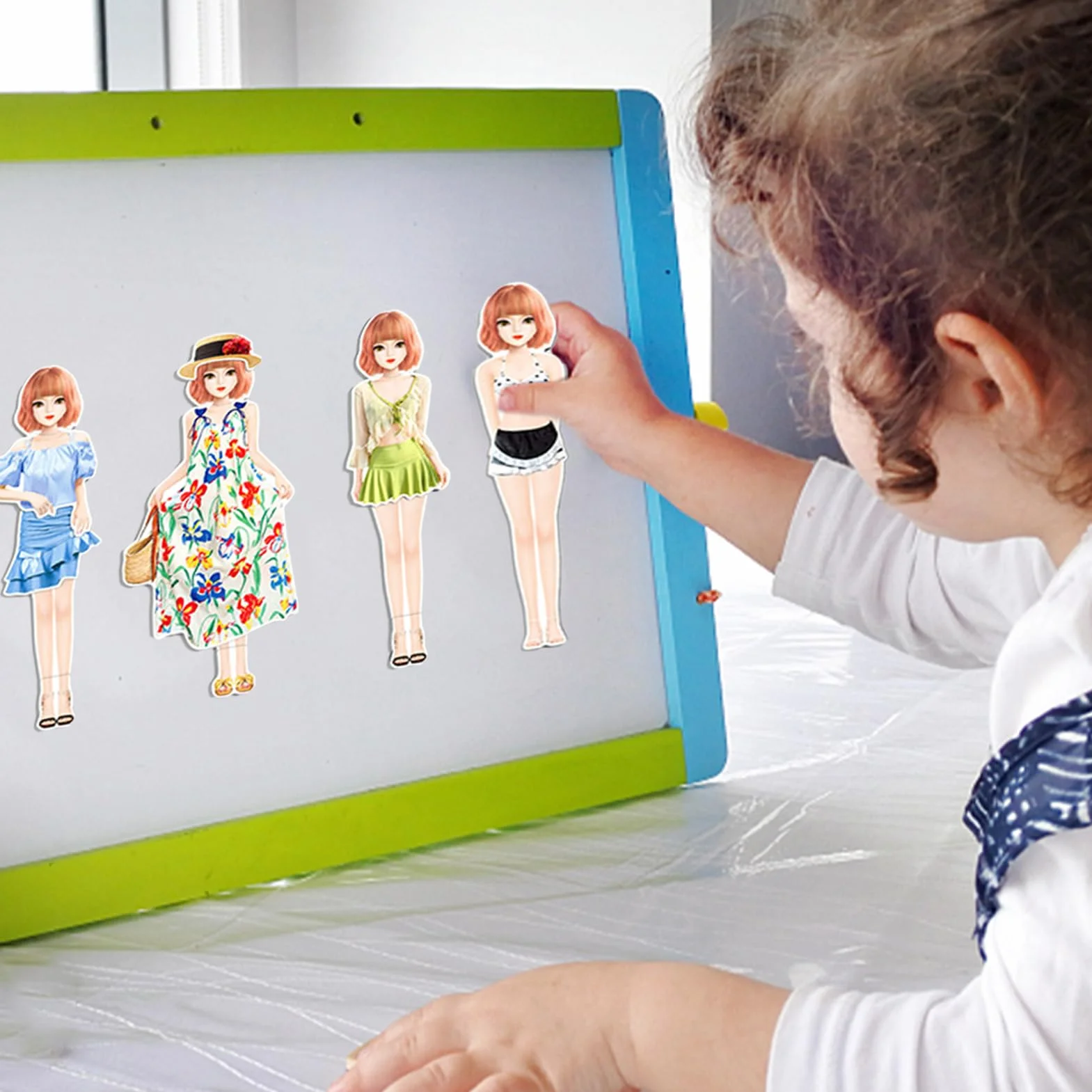 Kit di vestire bambole magnetiche - Vestito da principessa magnetica Fai finta di giocare in costume | Puzzle di vestiti magnetici Moda creativa vestire per compleanno del giorno dei
