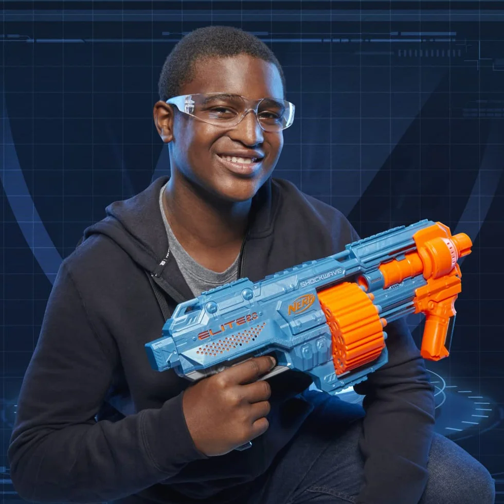 Hasbro Nerf Elite 2.0 Shockwave RD-15 Blaster z Tamborem Rotacyjnym 15 Dardów Lancio a Raffica